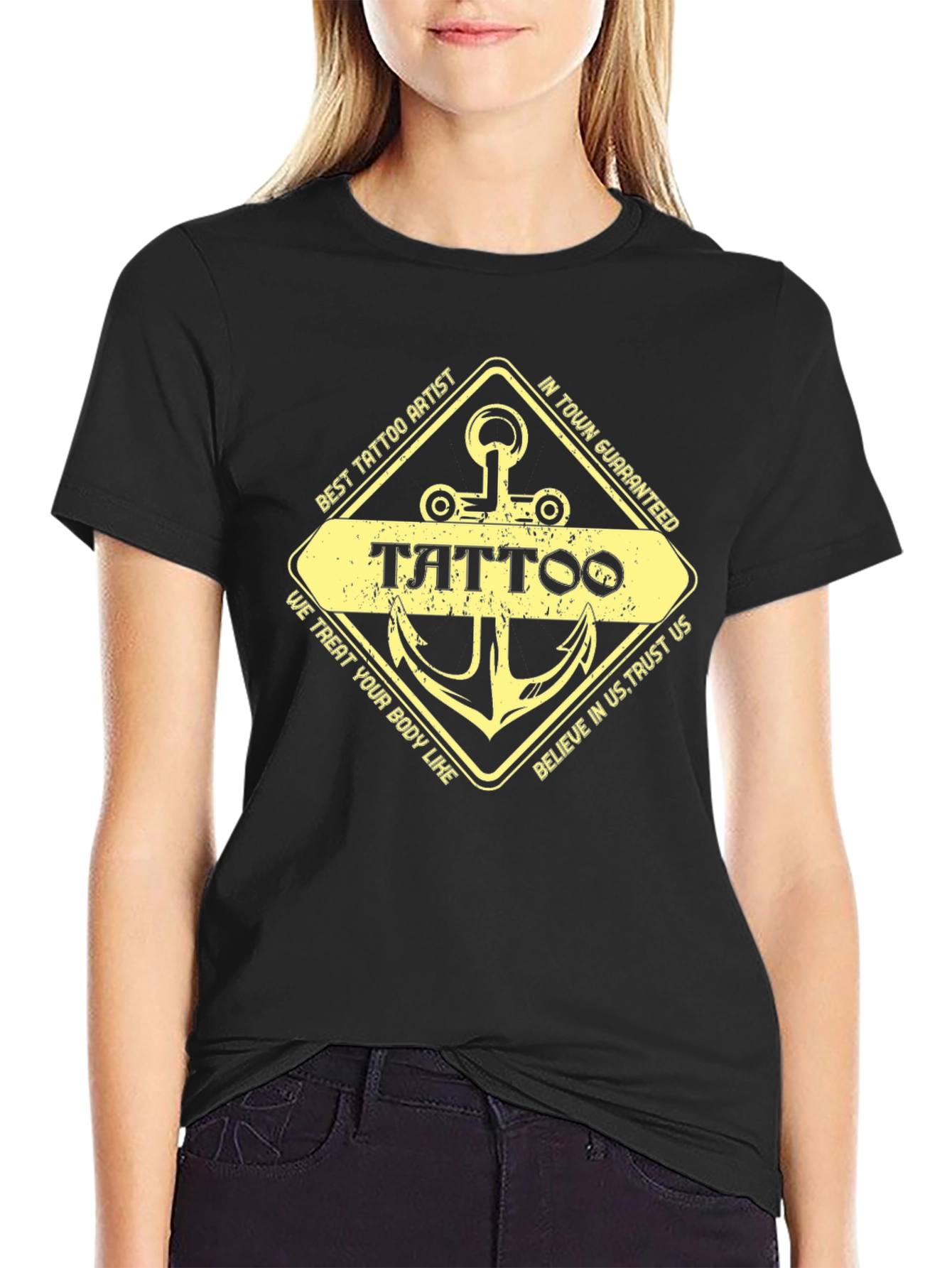 Tattoo Artist Graphic Tee - Black Cotton