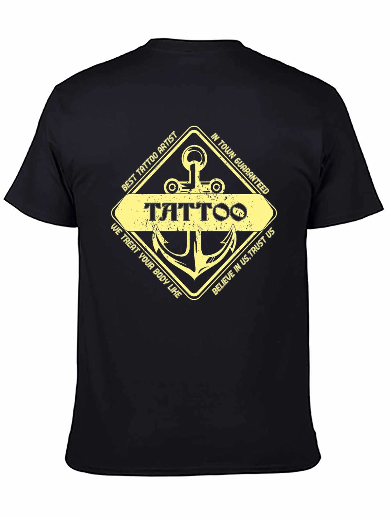Tattoo Artist Graphic Tee - Black Cotton