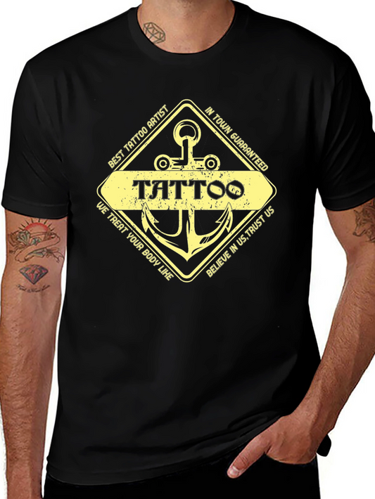 Tattoo Artist Graphic Tee - Black Cotton