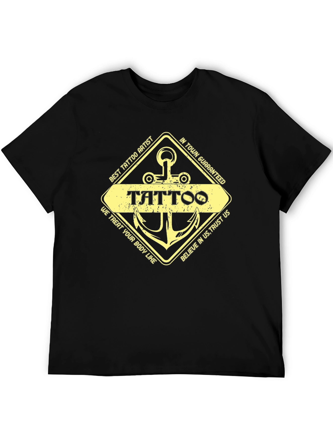 Tattoo Artist Graphic Tee - Black Cotton