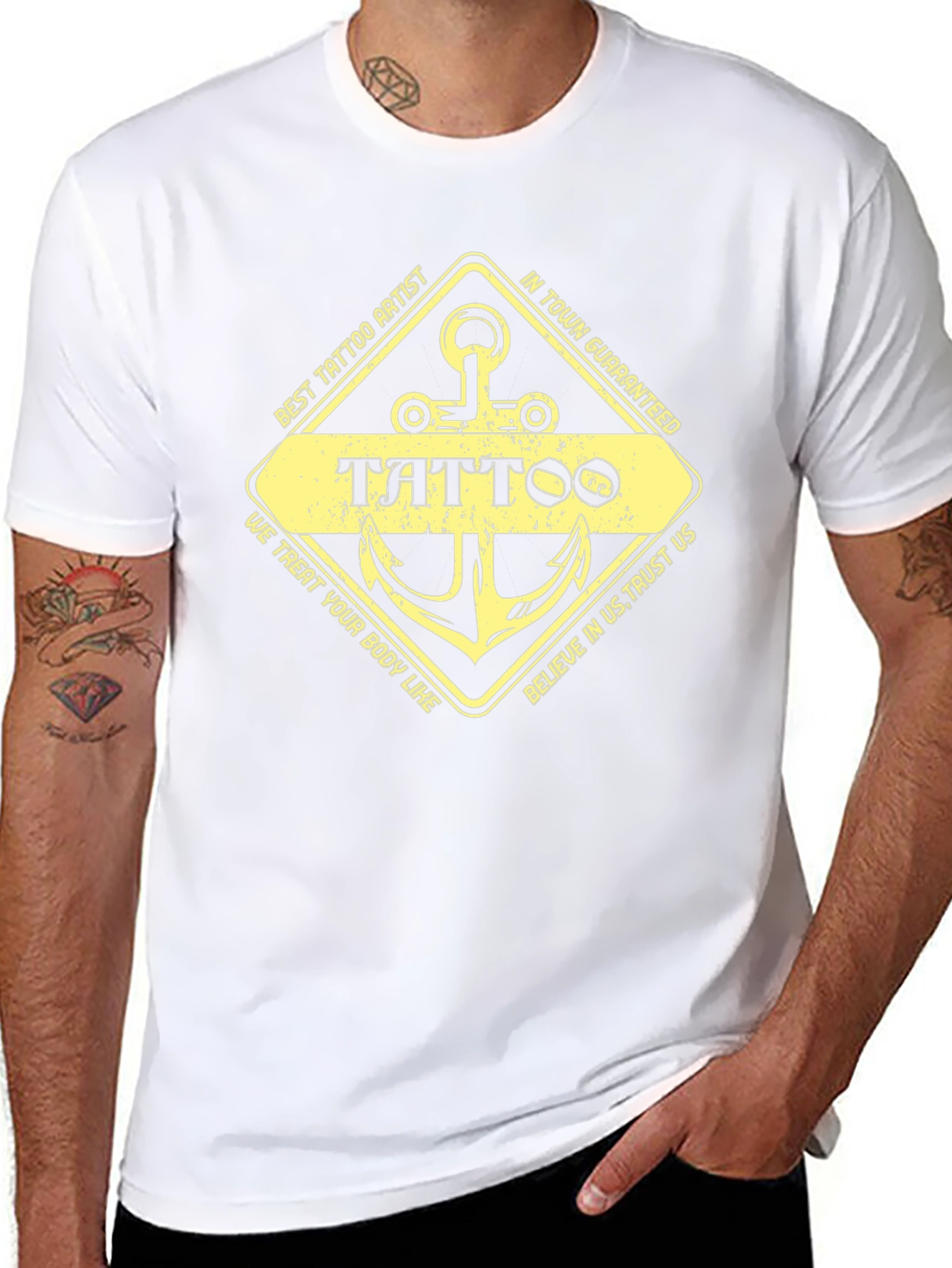 Tattoo Artist Graphic Tee - Black Cotton
