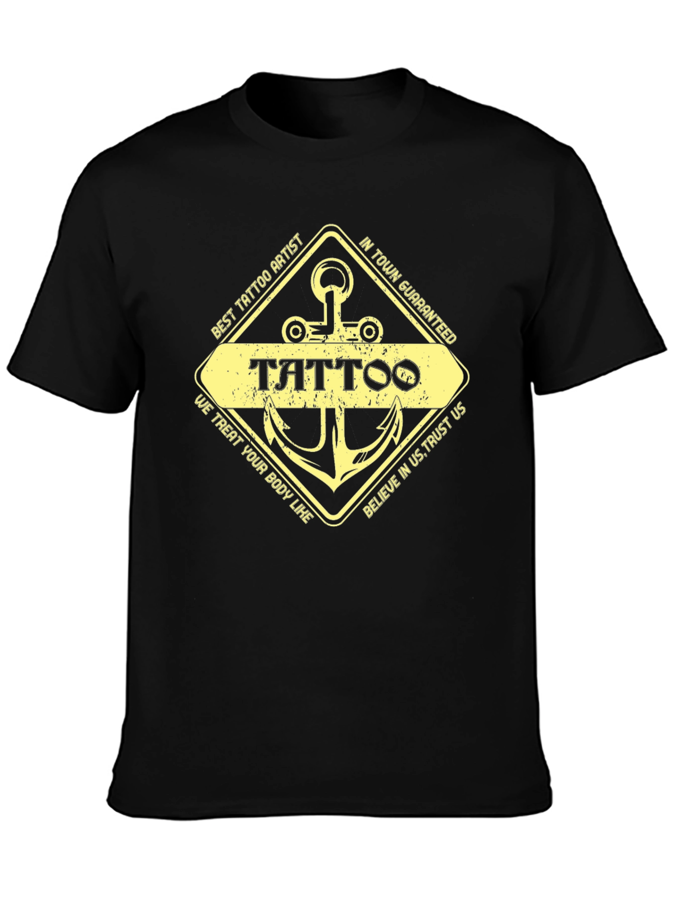 Tattoo Artist Graphic Tee - Black Cotton