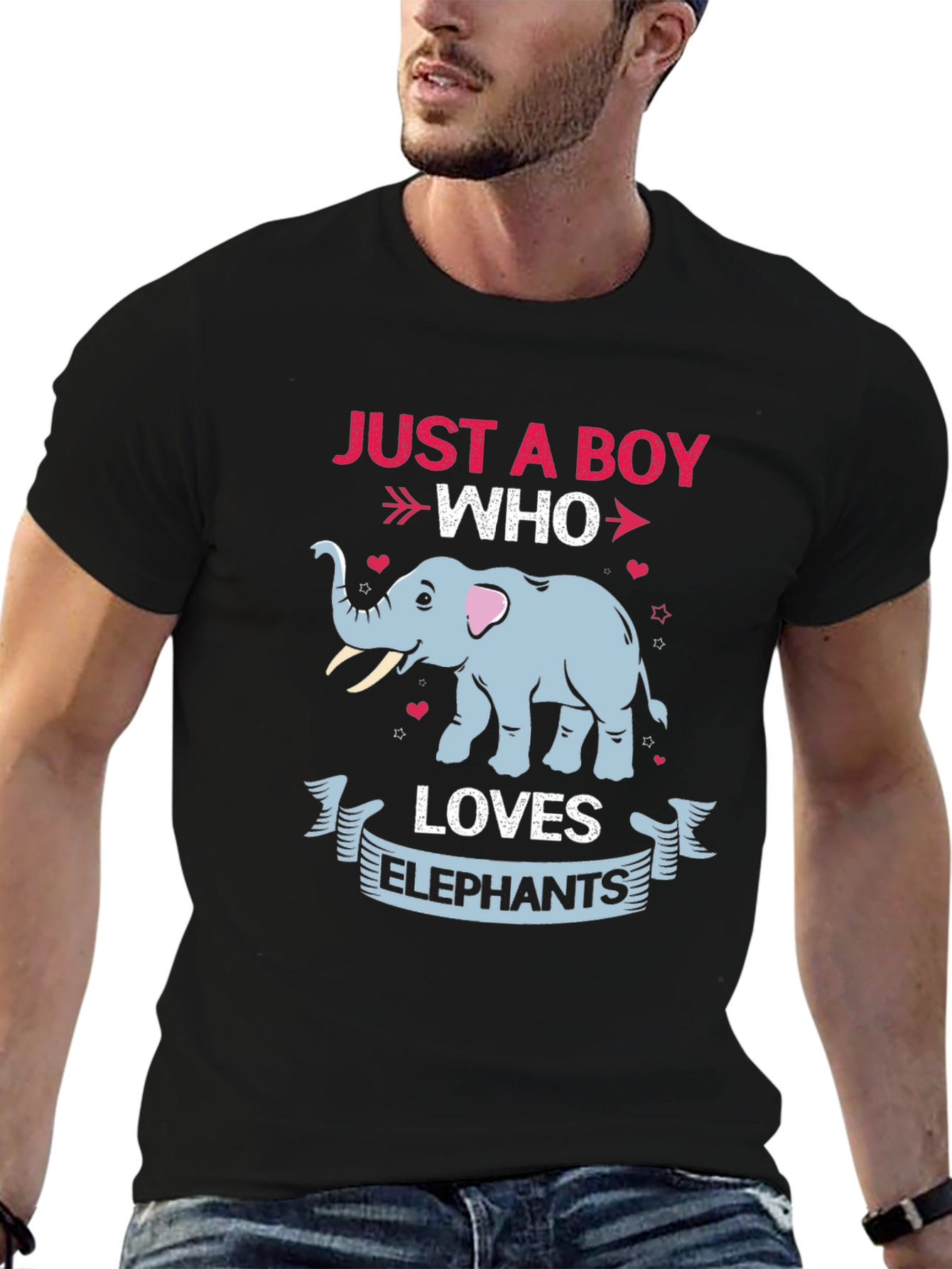 Just A Boy Who Loves Elephants T-Shirt