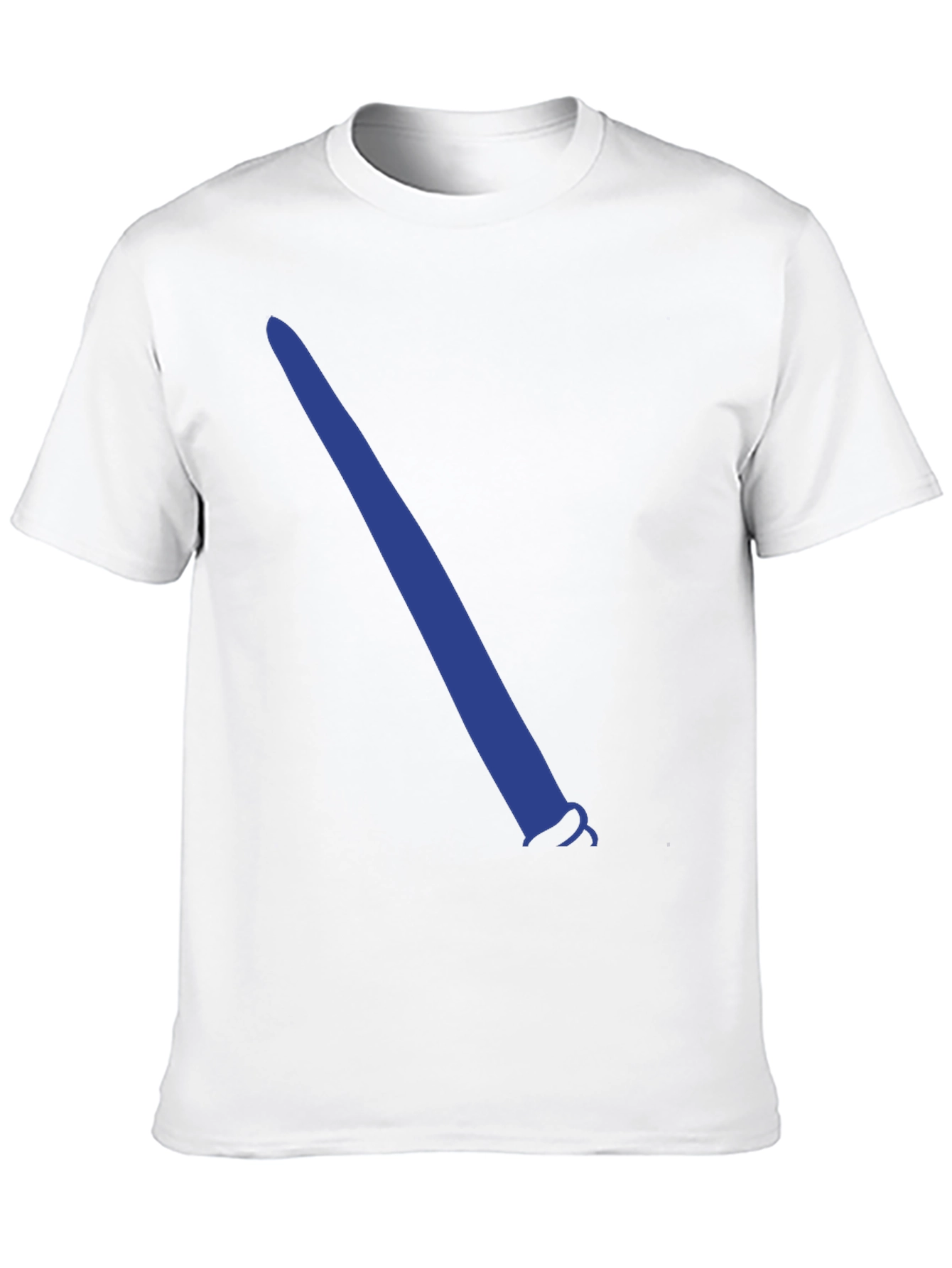 Black T-Shirt with Blue Lightsaber Graphic