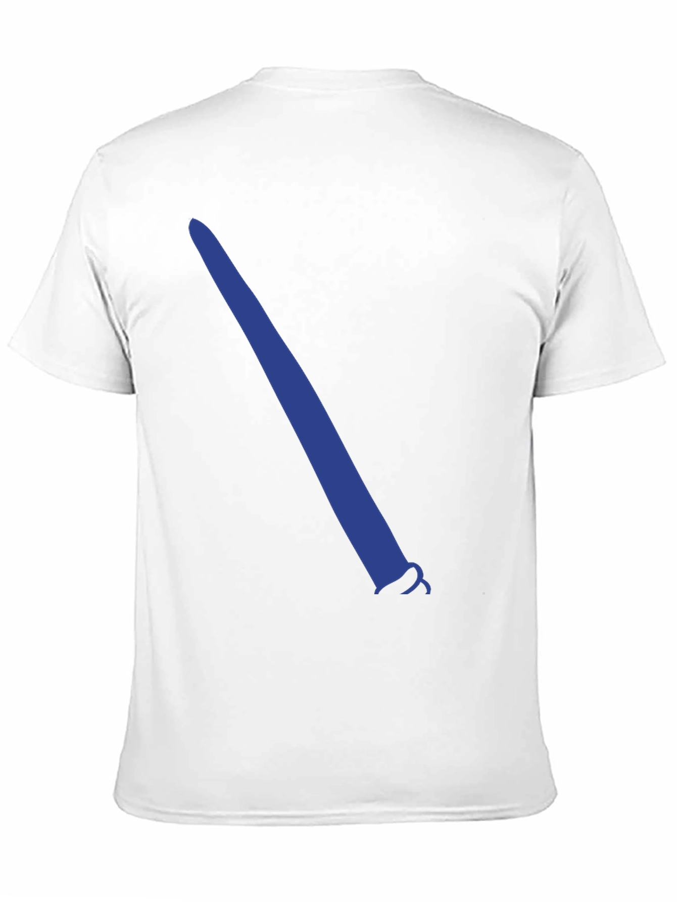 Black T-Shirt with Blue Lightsaber Graphic