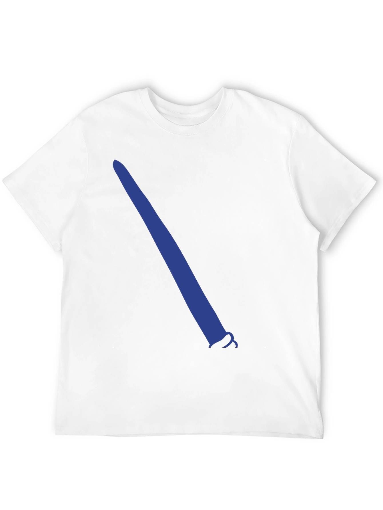 Black T-Shirt with Blue Lightsaber Graphic