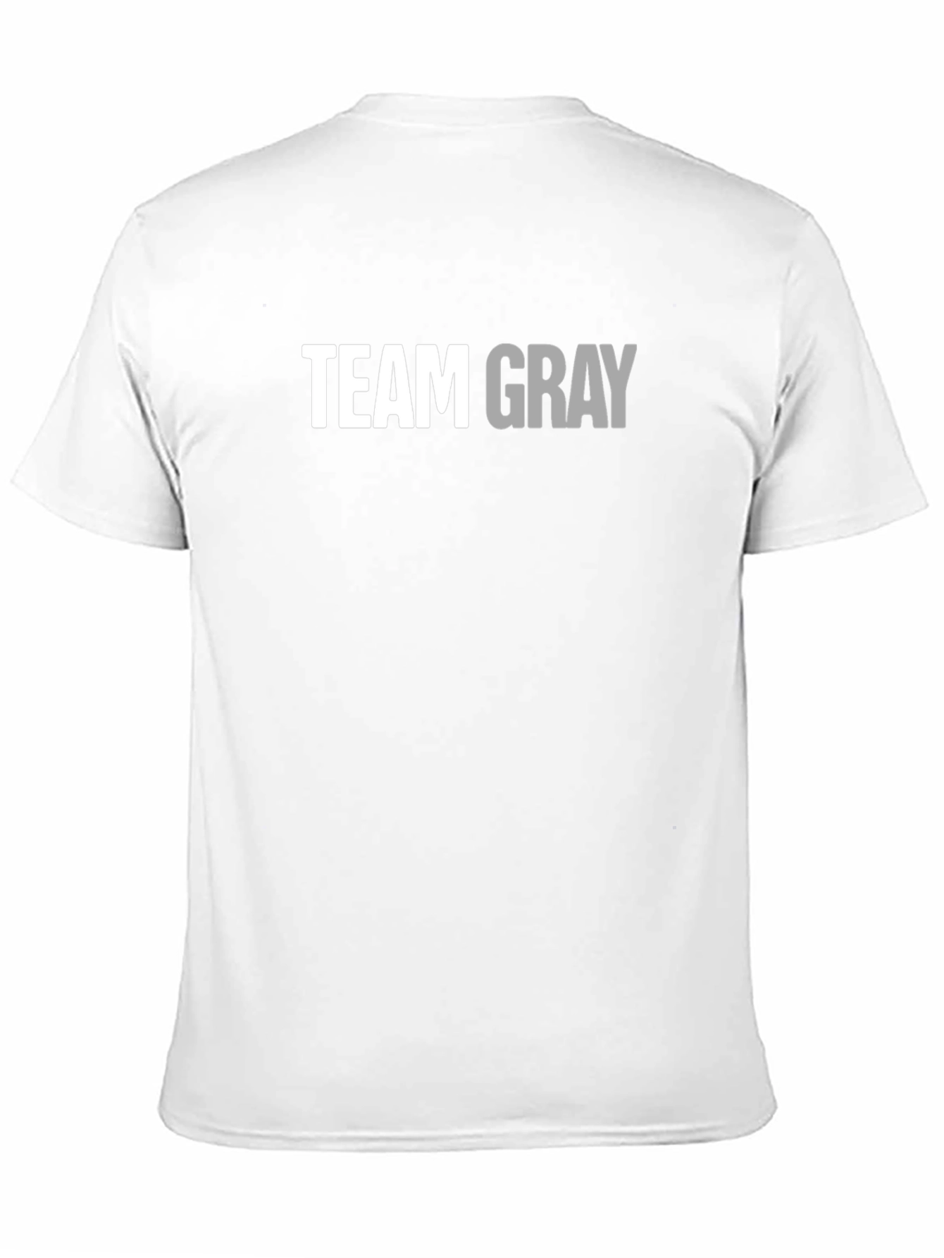 Team Gray Cotton Graphic Tee - Bold Statement Shirt