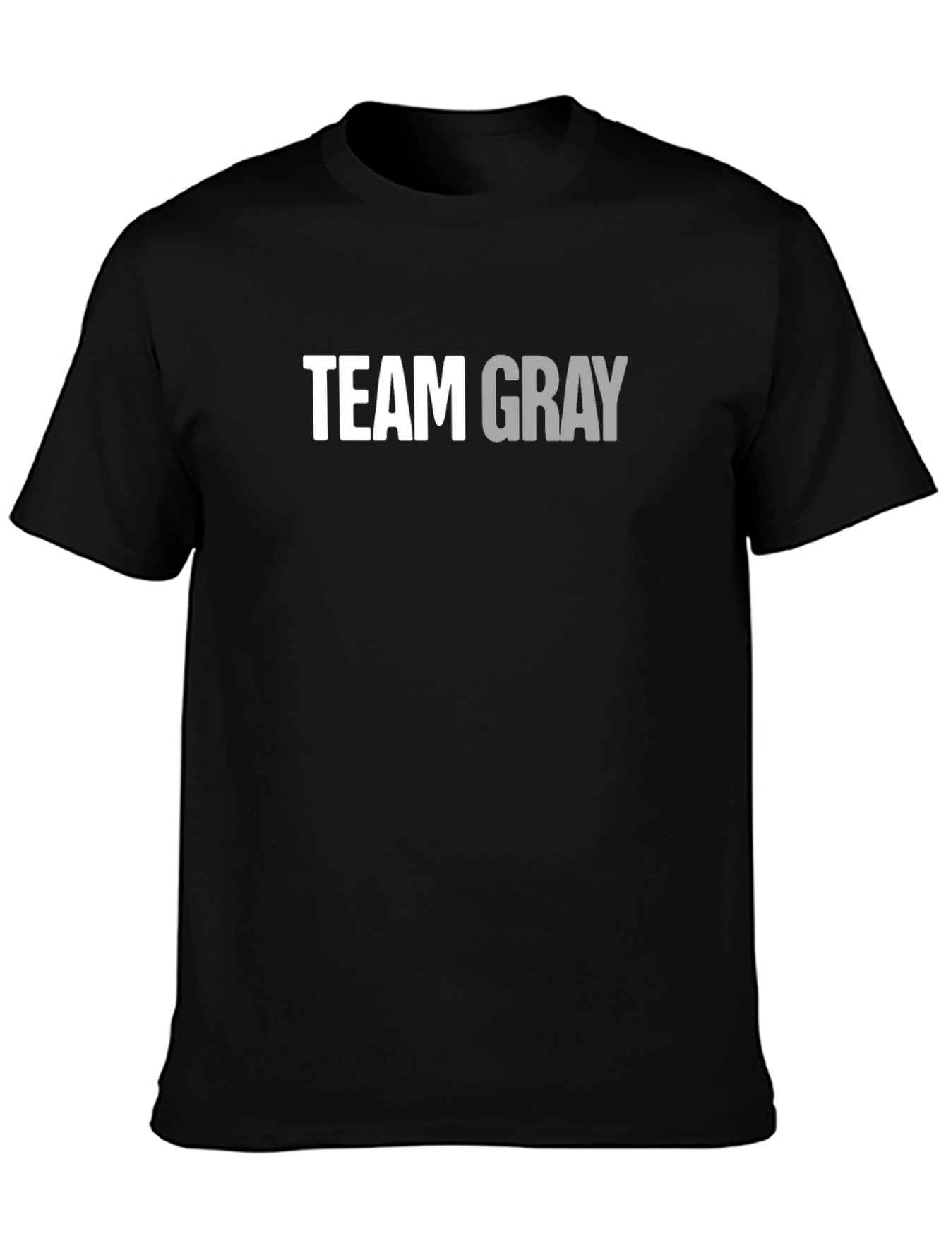 Team Gray Cotton Graphic Tee - Bold Statement Shirt