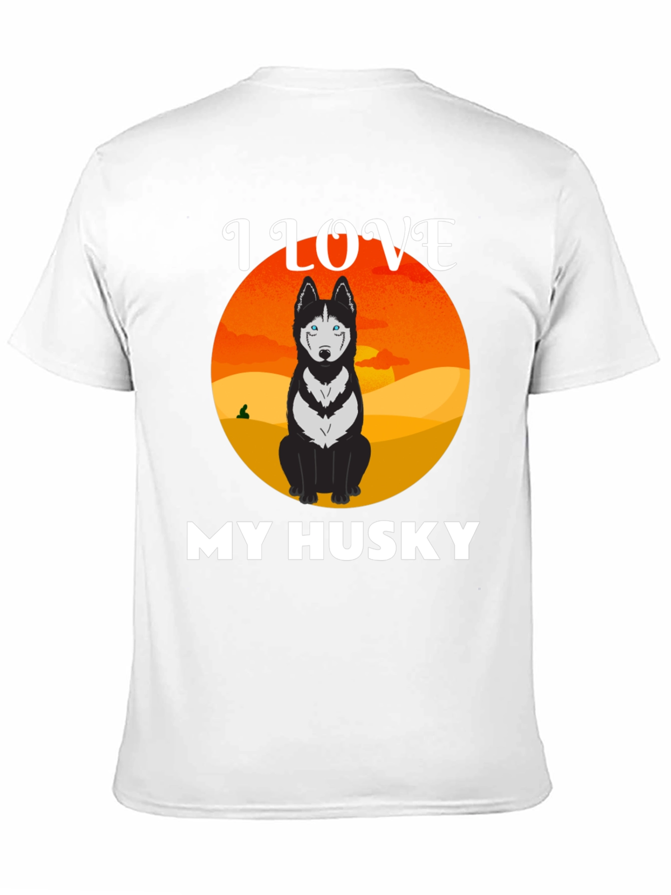 I Love My Husky Graphic T-Shirt