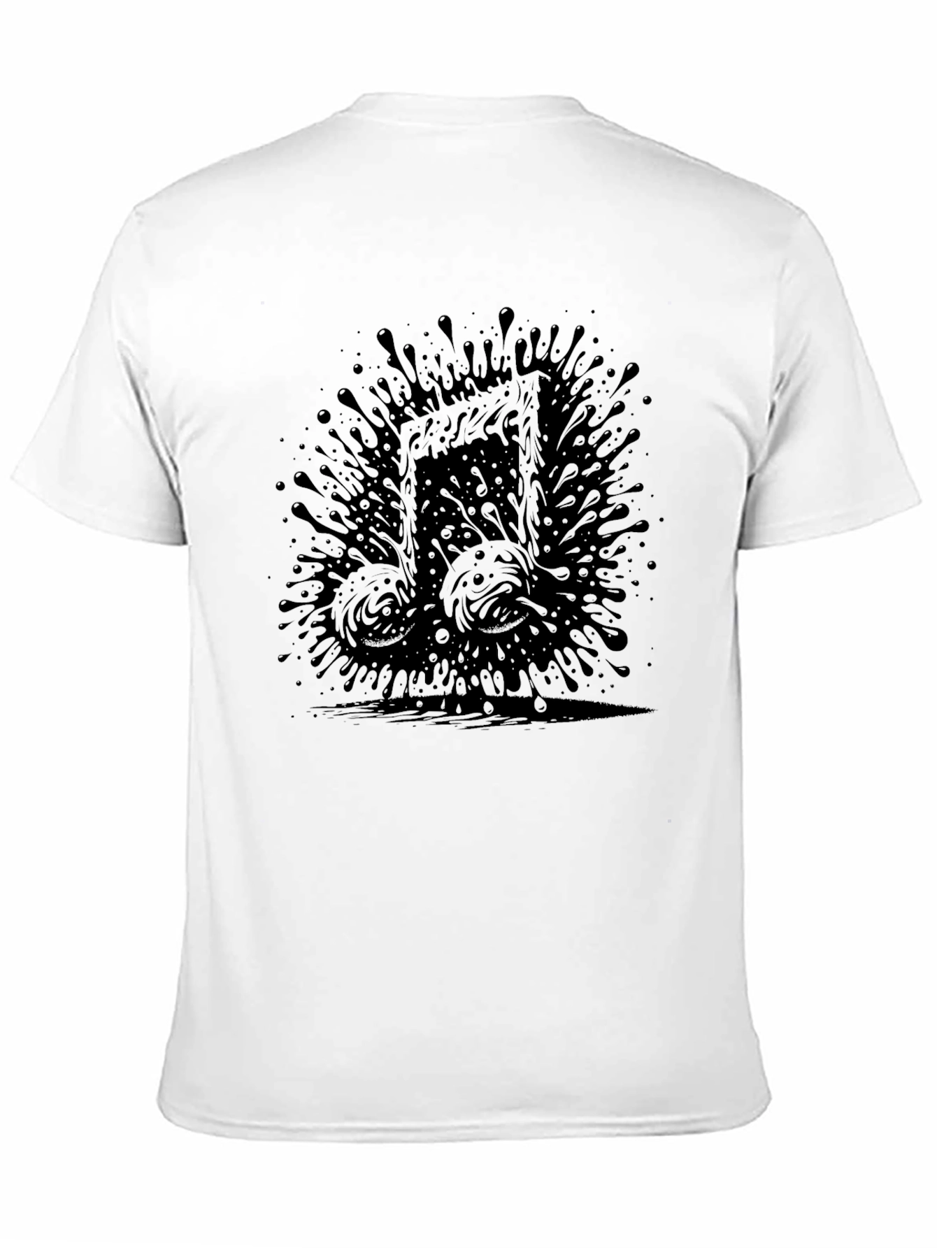 Abstract Music Note T-Shirt - Black Graphic Tee