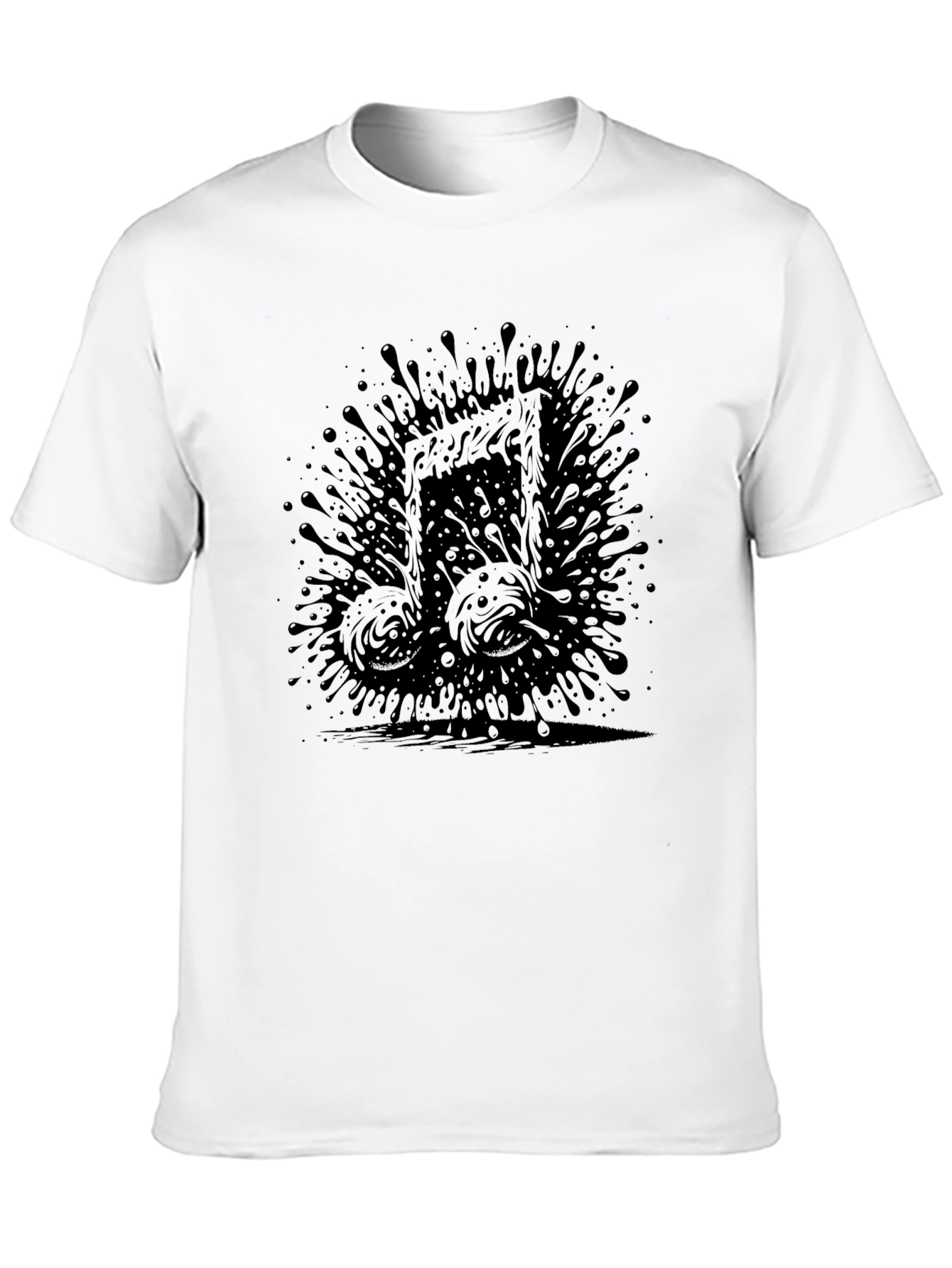 Abstract Music Note T-Shirt - Black Graphic Tee