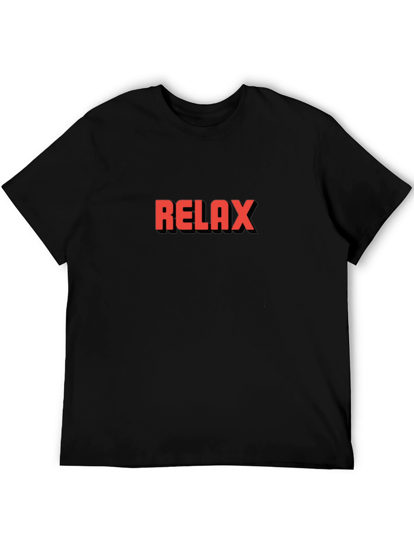 Relax Graphic Tee - Black Cotton T-Shirt