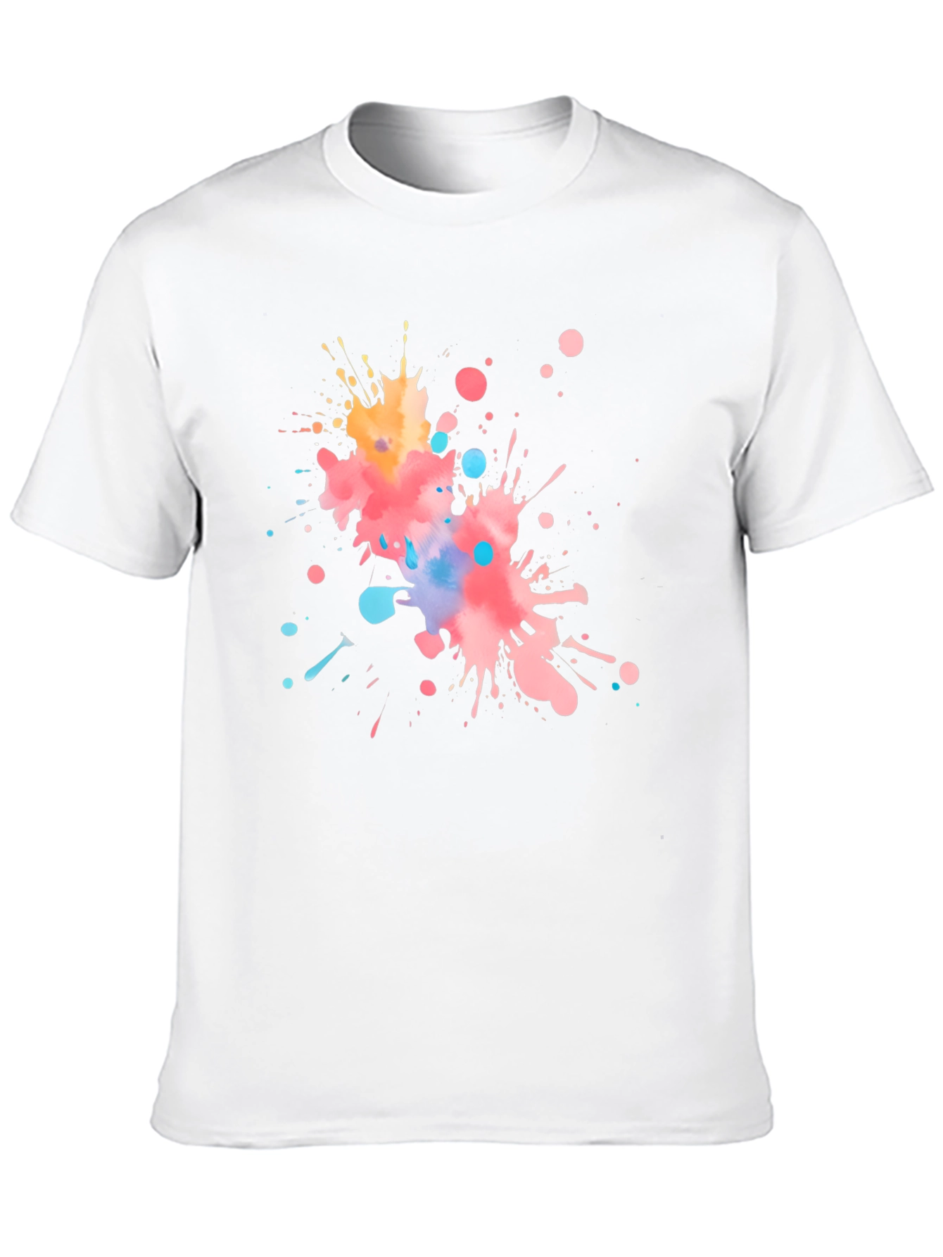 Abstract Splatter Graphic Black T-Shirt
