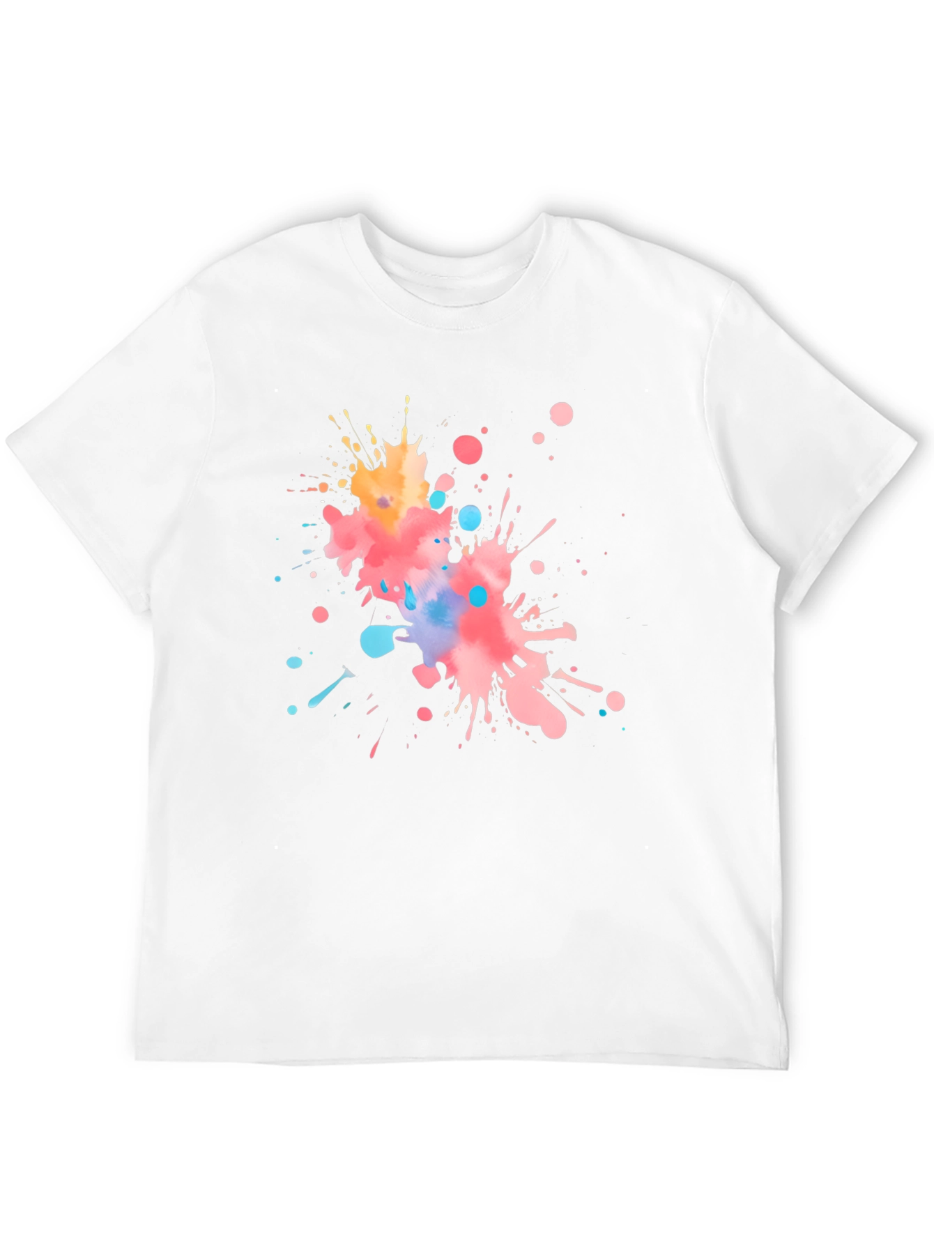 Abstract Splatter Graphic Black T-Shirt
