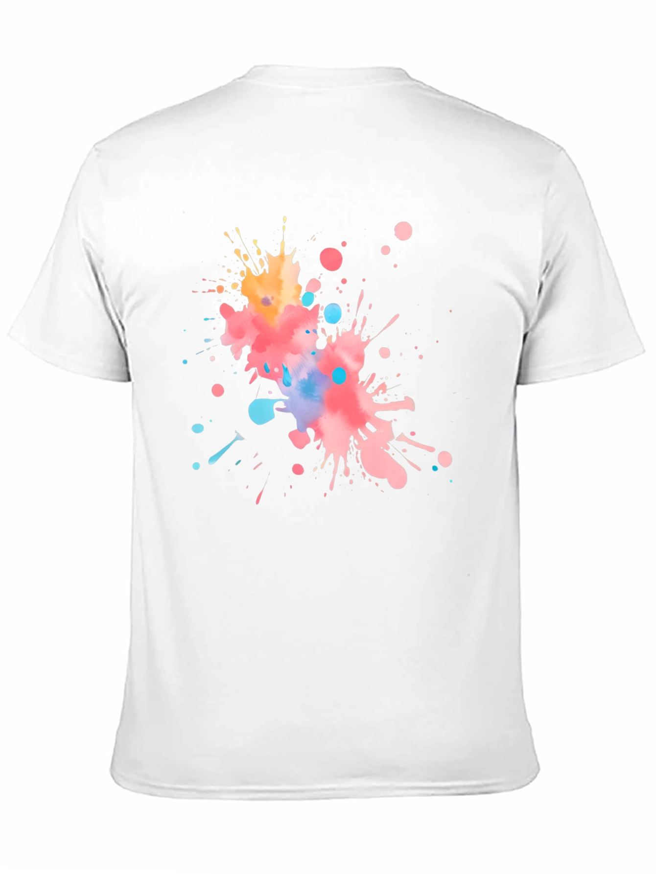 Abstract Splatter Graphic Black T-Shirt