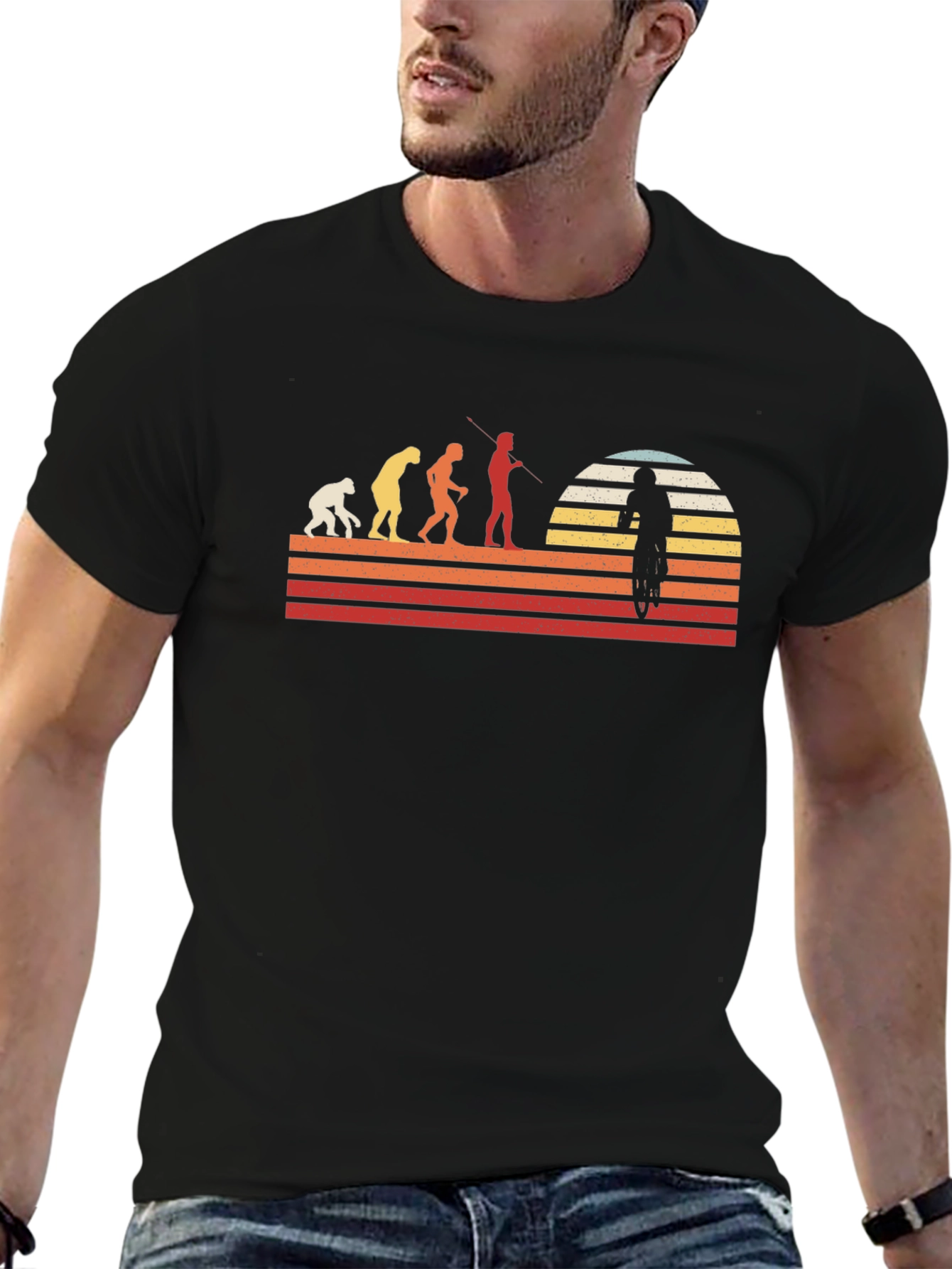 Evolution of Biking Graphic T-Shirt