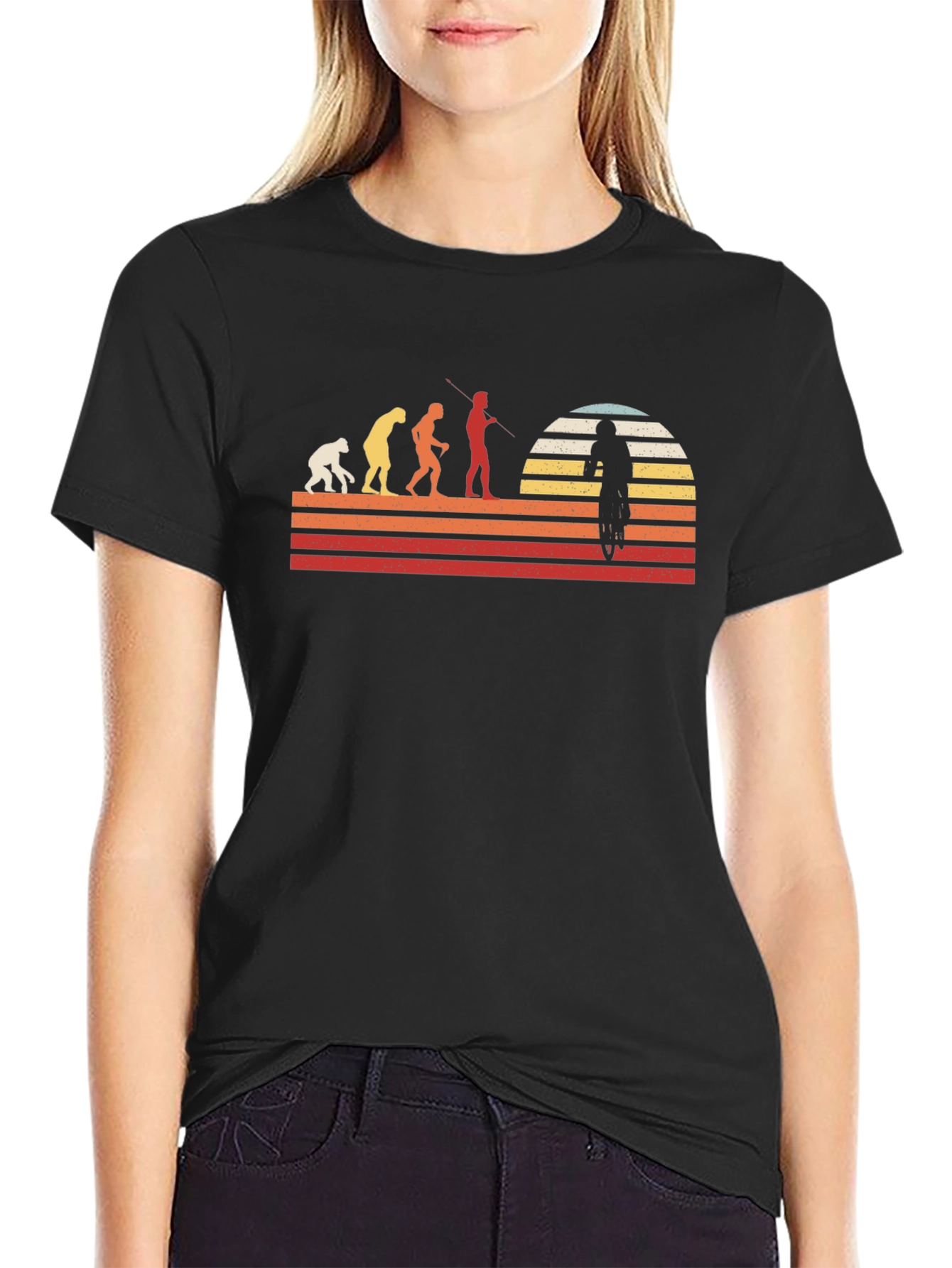 Evolution of Biking Graphic T-Shirt