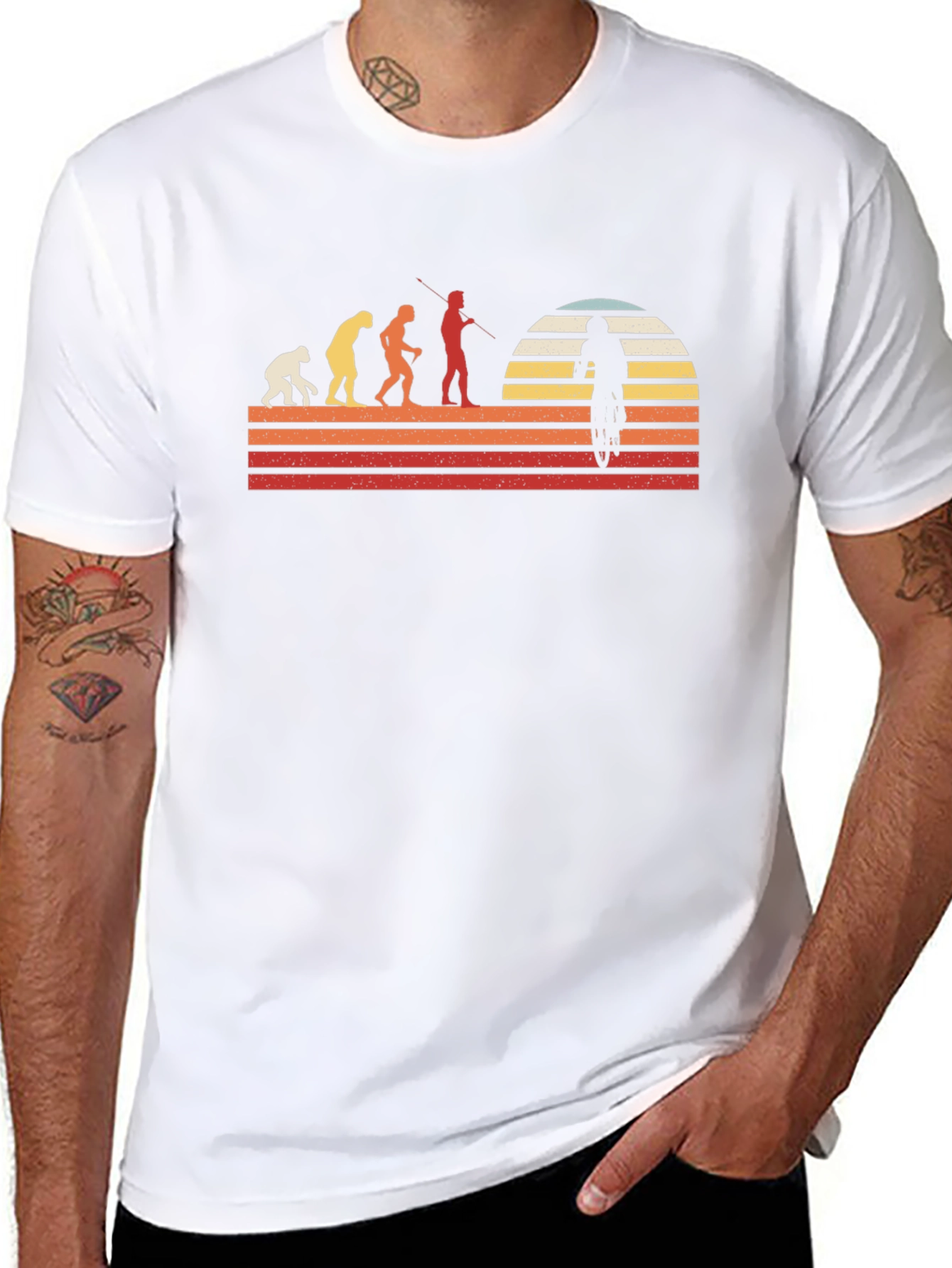 Evolution of Biking Graphic T-Shirt