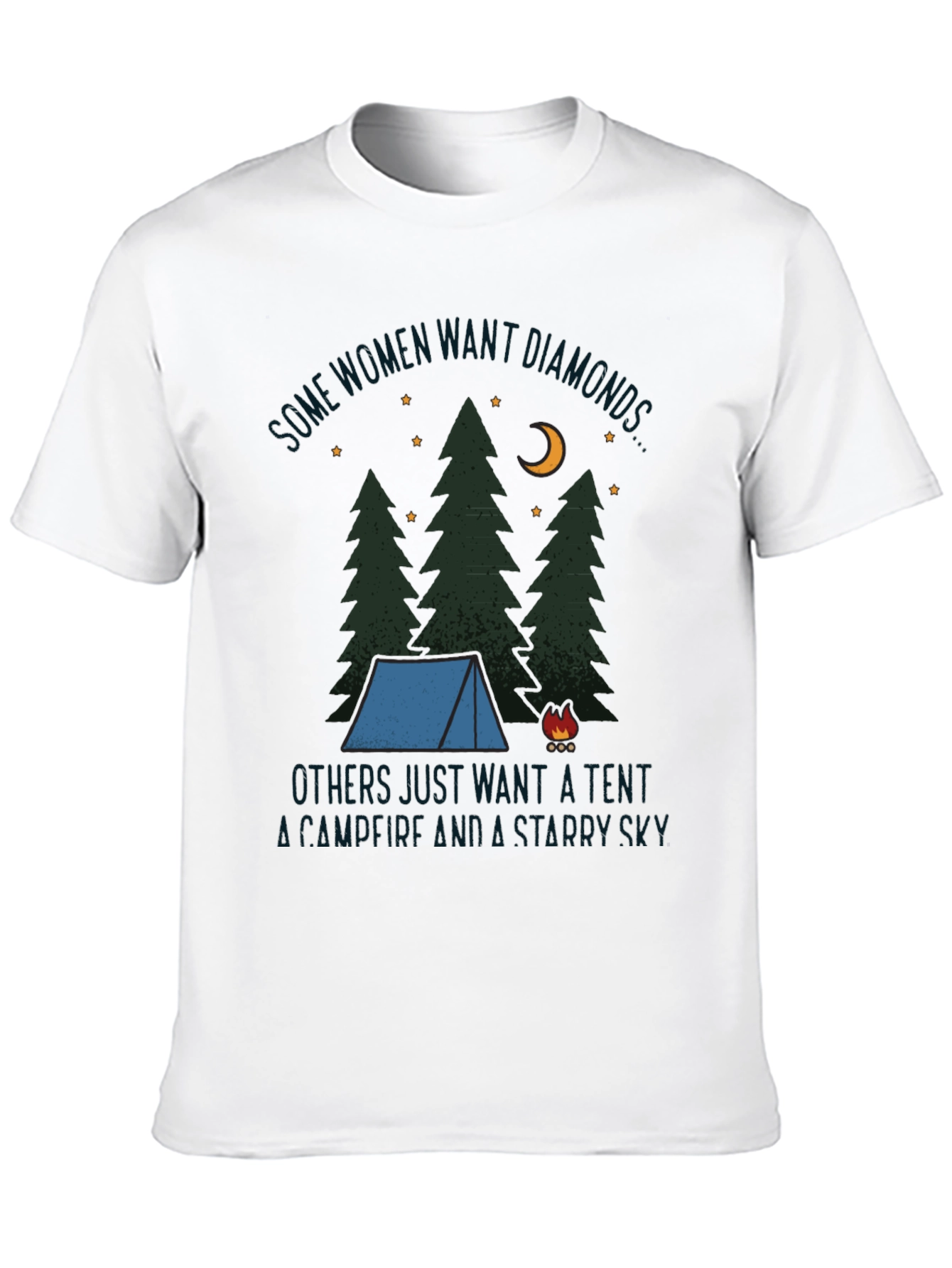 Camping Tent Starry Sky Graphic Tee