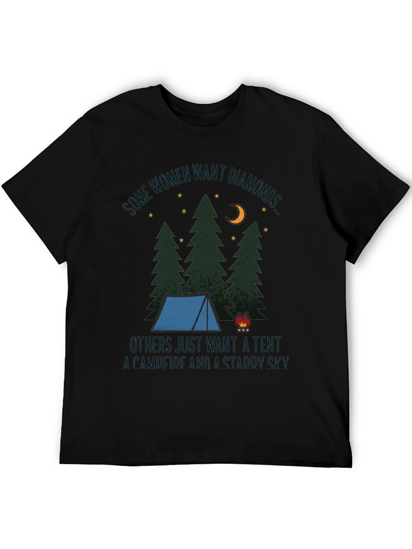 Camping Tent Starry Sky Graphic Tee