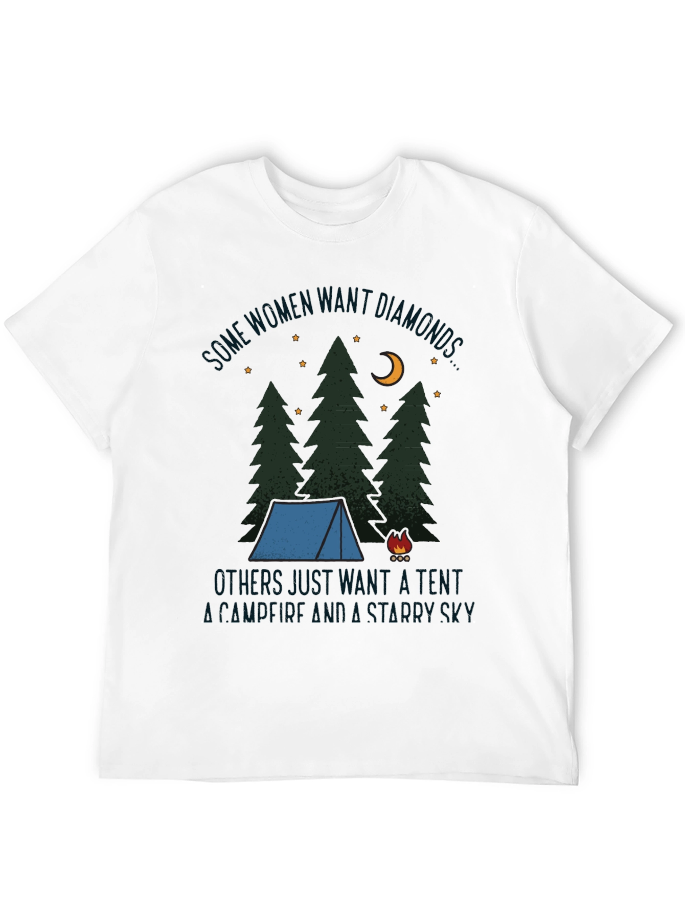 Camping Tent Starry Sky Graphic Tee