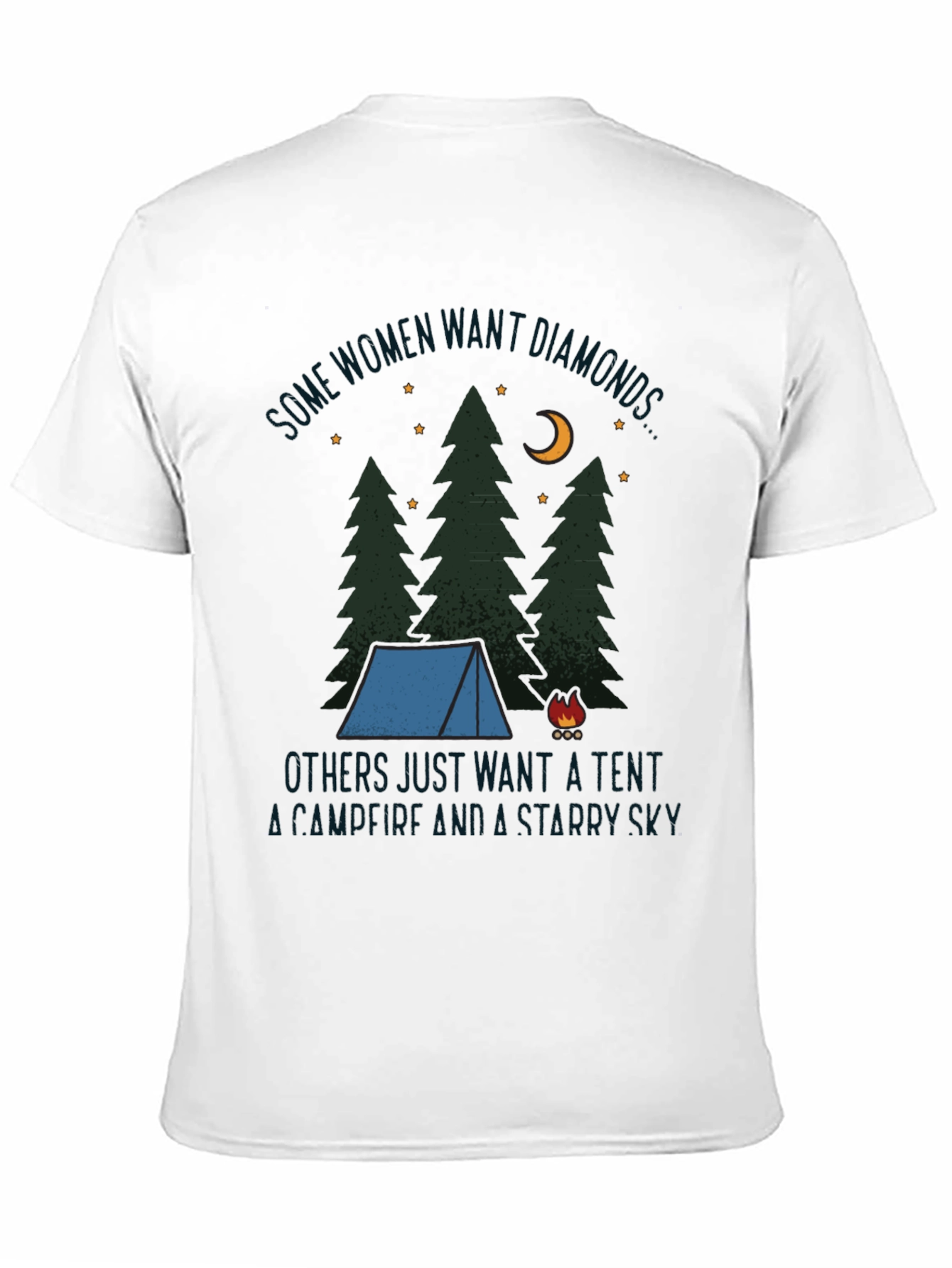 Camping Tent Starry Sky Graphic Tee