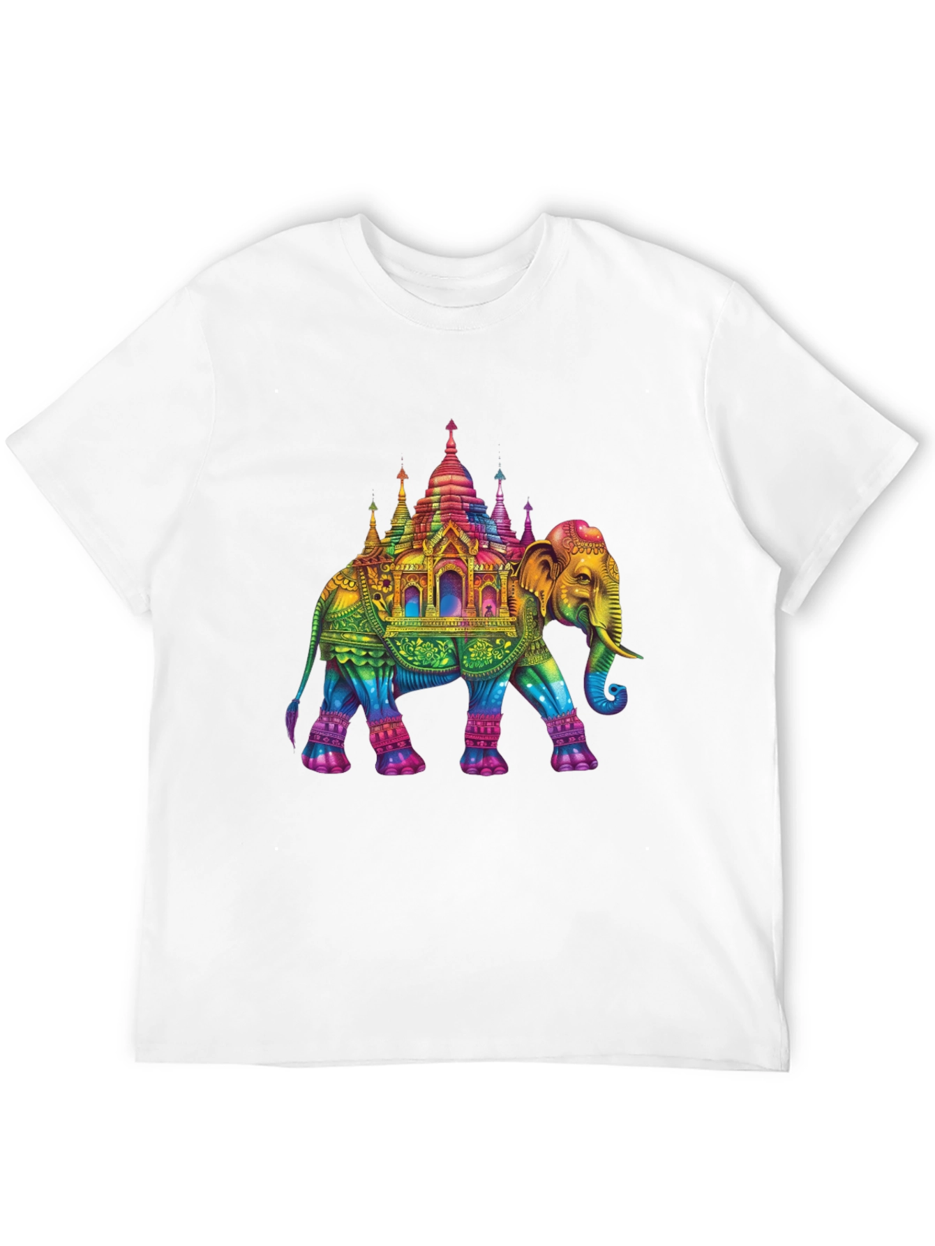 Rainbow Elephant Pagoda T-Shirt