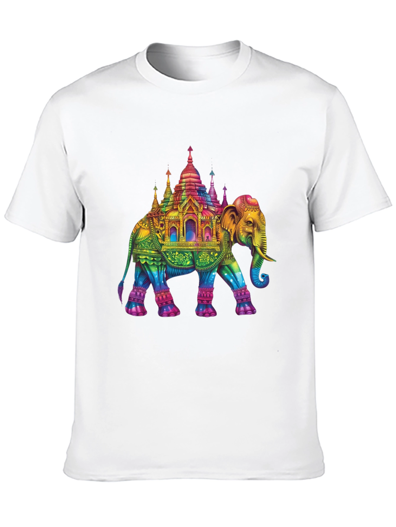 Rainbow Elephant Pagoda T-Shirt