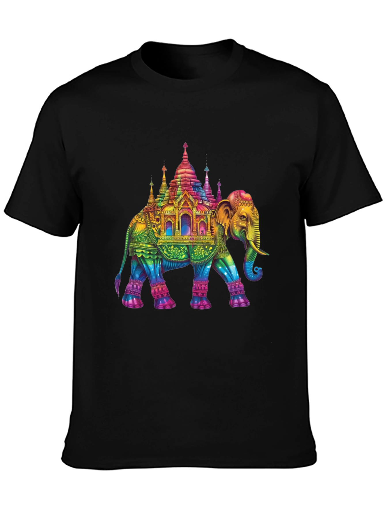 Rainbow Elephant Pagoda T-Shirt