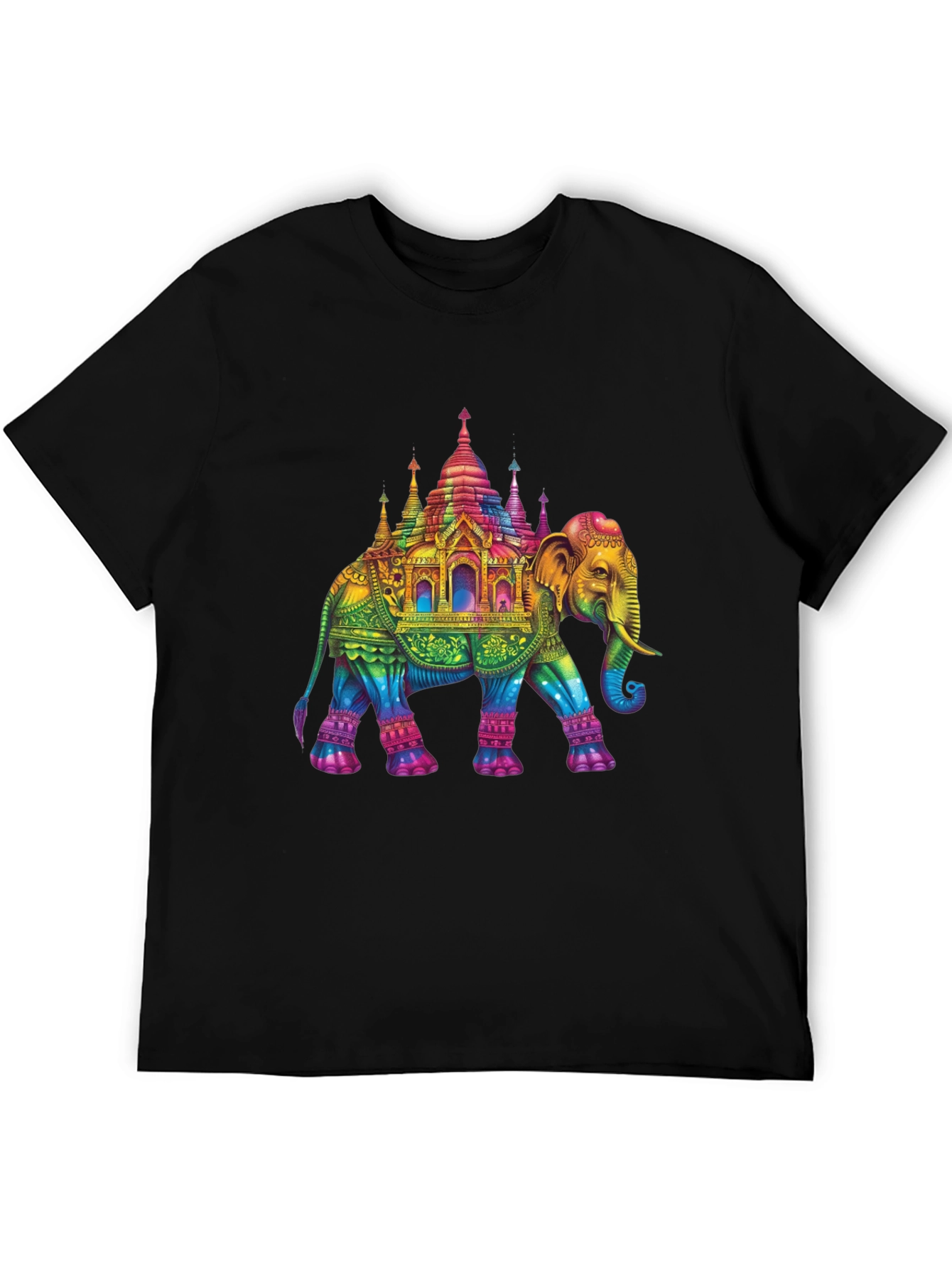 Rainbow Elephant Pagoda T-Shirt