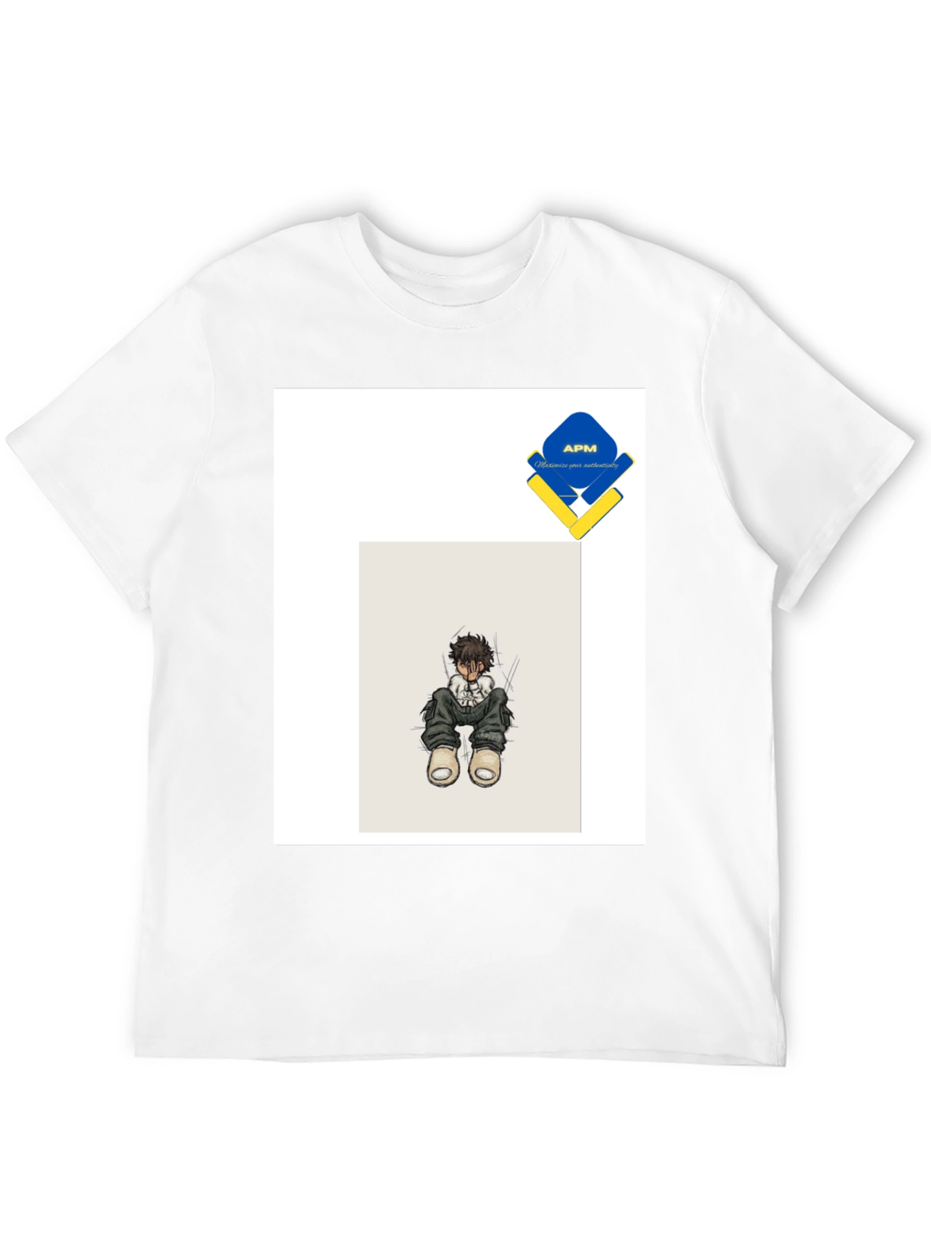 Anime Style Graphic Print Black T-Shirt