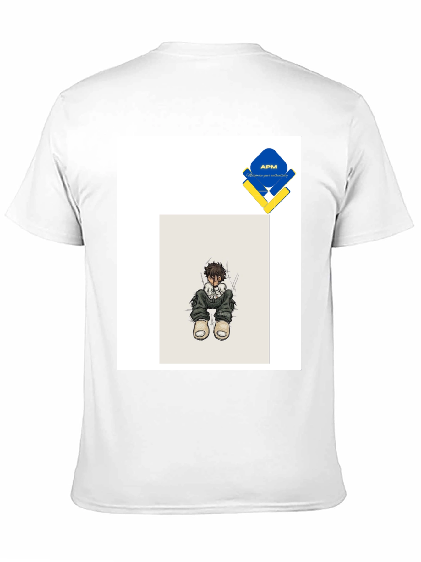 Anime Style Graphic Print Black T-Shirt