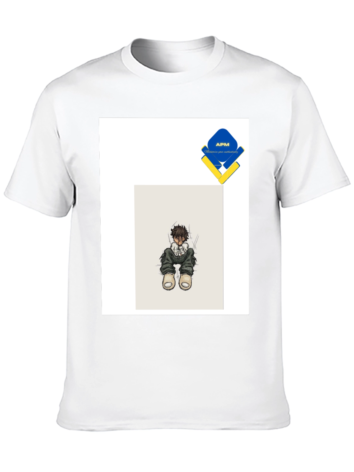 Anime Style Graphic Print Black T-Shirt