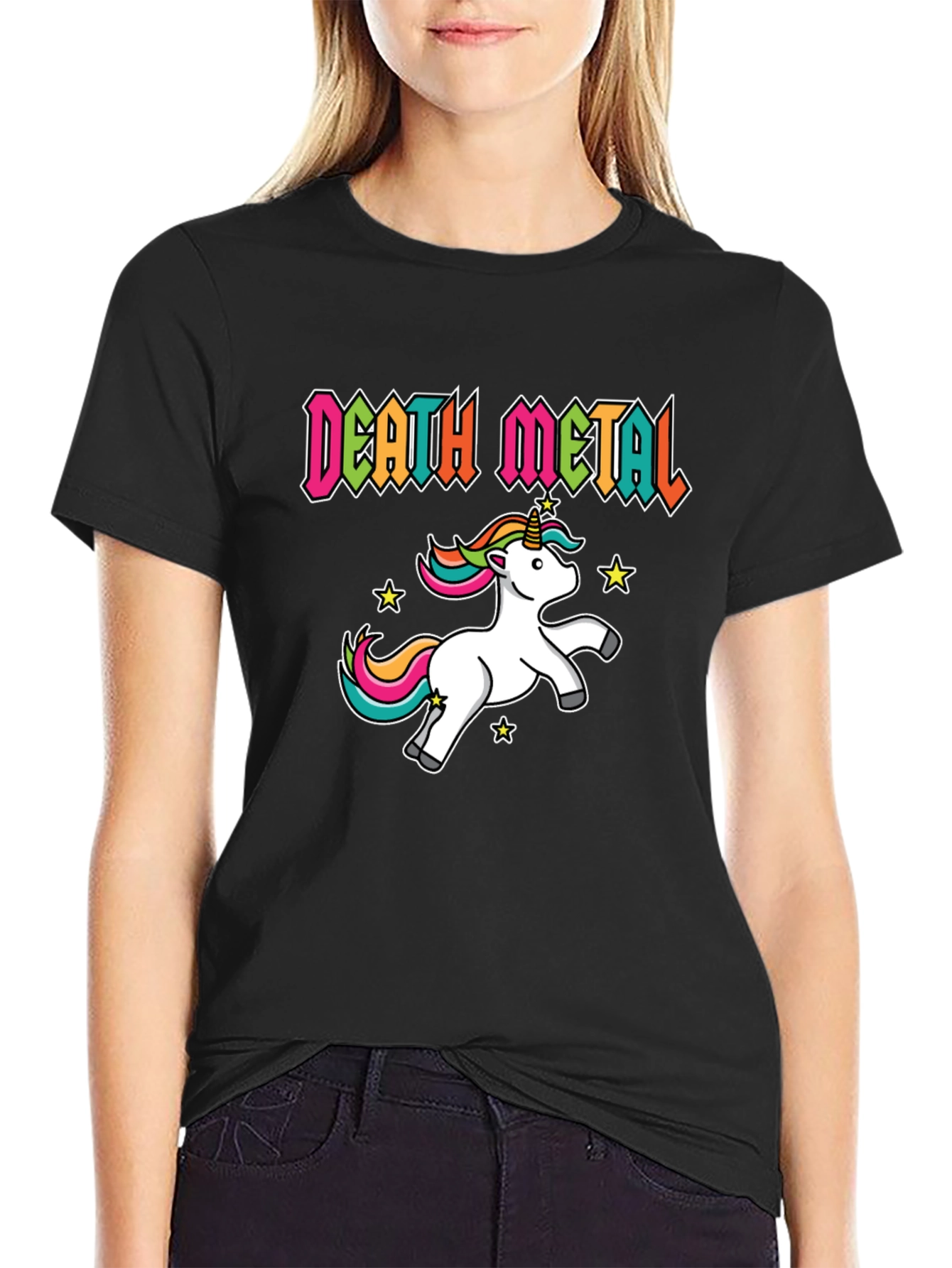 Death Metal Unicorn Black T-Shirt