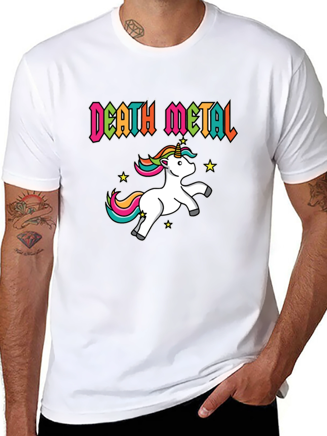 Death Metal Unicorn Black T-Shirt