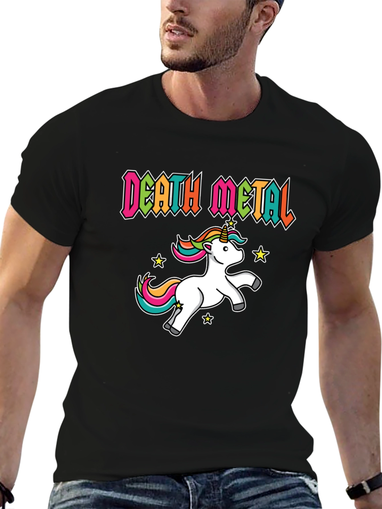 Death Metal Unicorn Black T-Shirt
