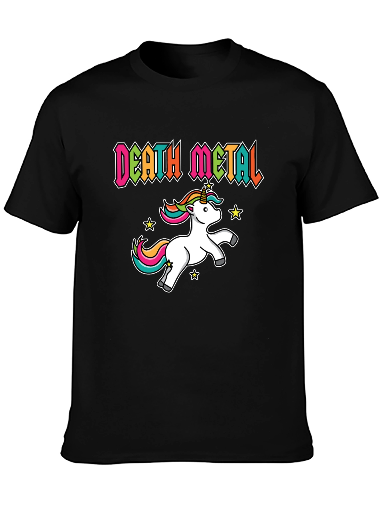 Death Metal Unicorn Black T-Shirt