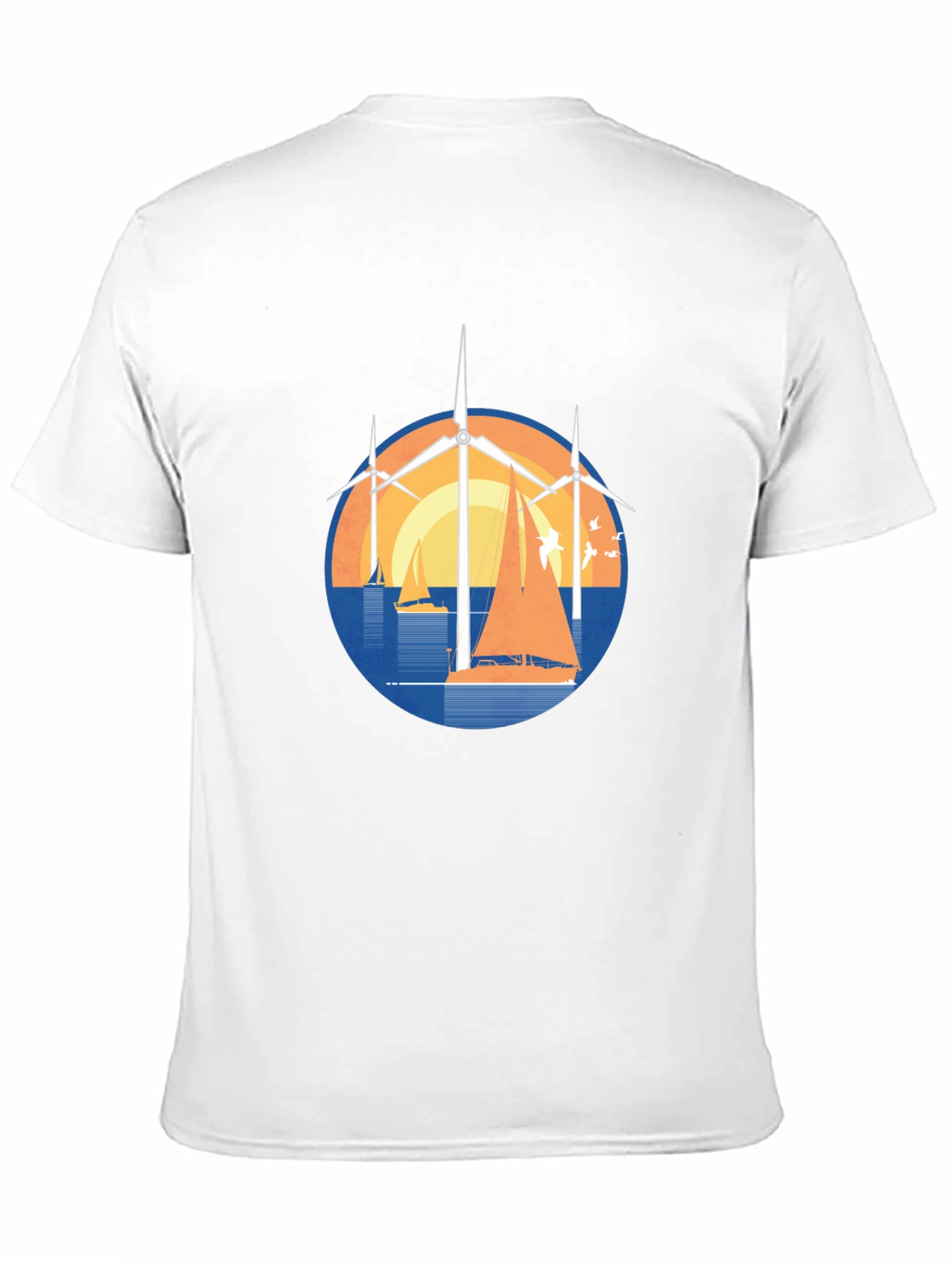 Windmill and Sailboat Graphic Tee