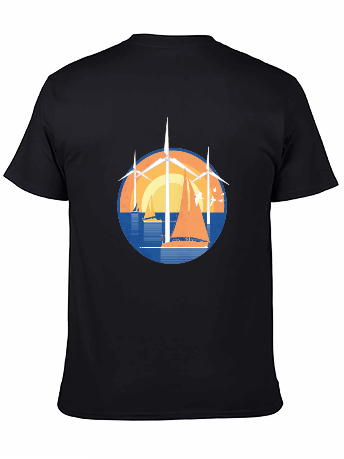 Windmill and Sailboat Graphic Tee