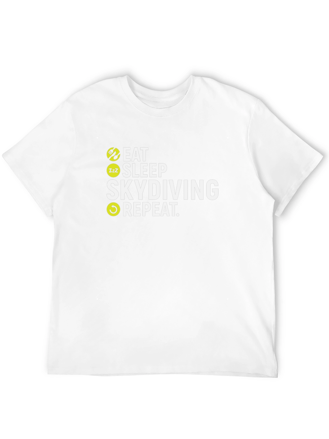 Eat Sleep Skydiving Repeat Black T-Shirt