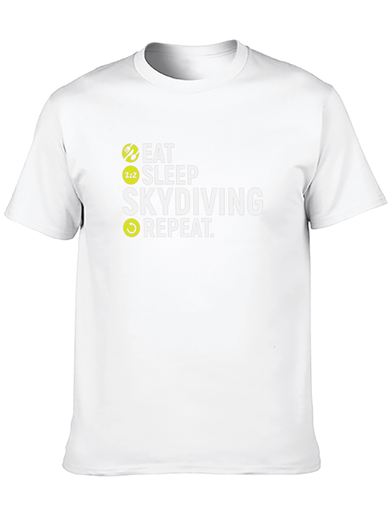 Eat Sleep Skydiving Repeat Black T-Shirt
