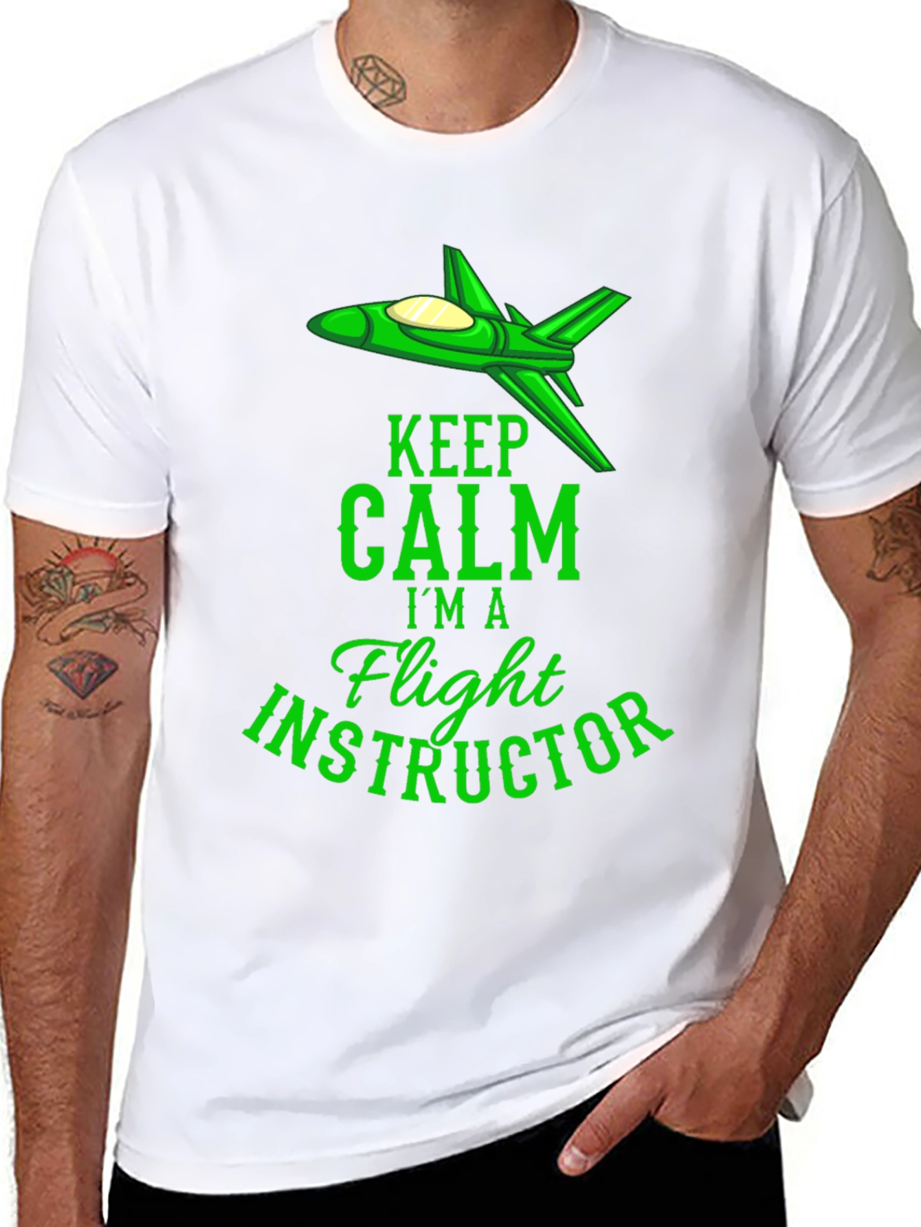 Flight Instructor T-Shirt - Keep Calm Graphic Tee