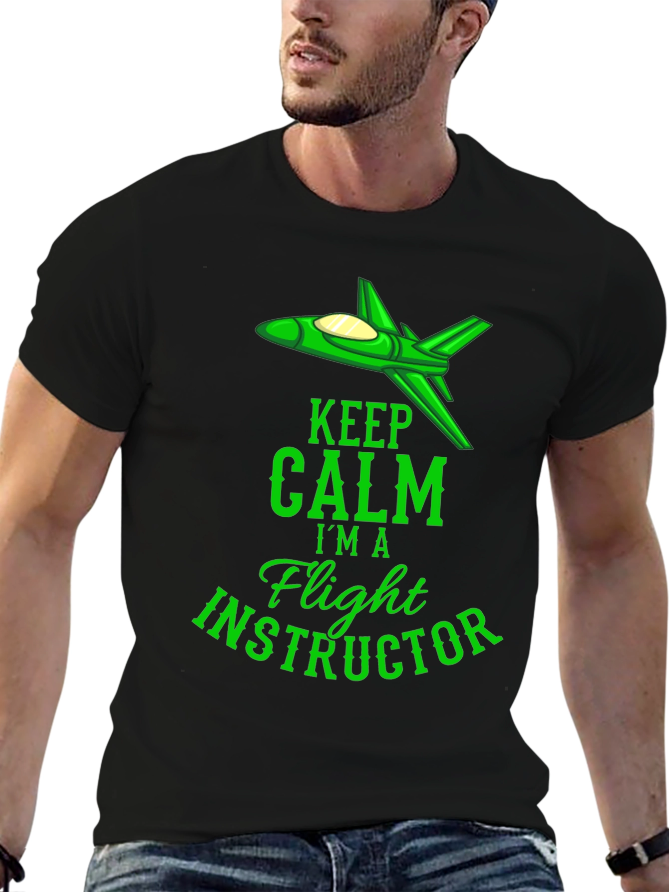 Flight Instructor T-Shirt - Keep Calm Graphic Tee