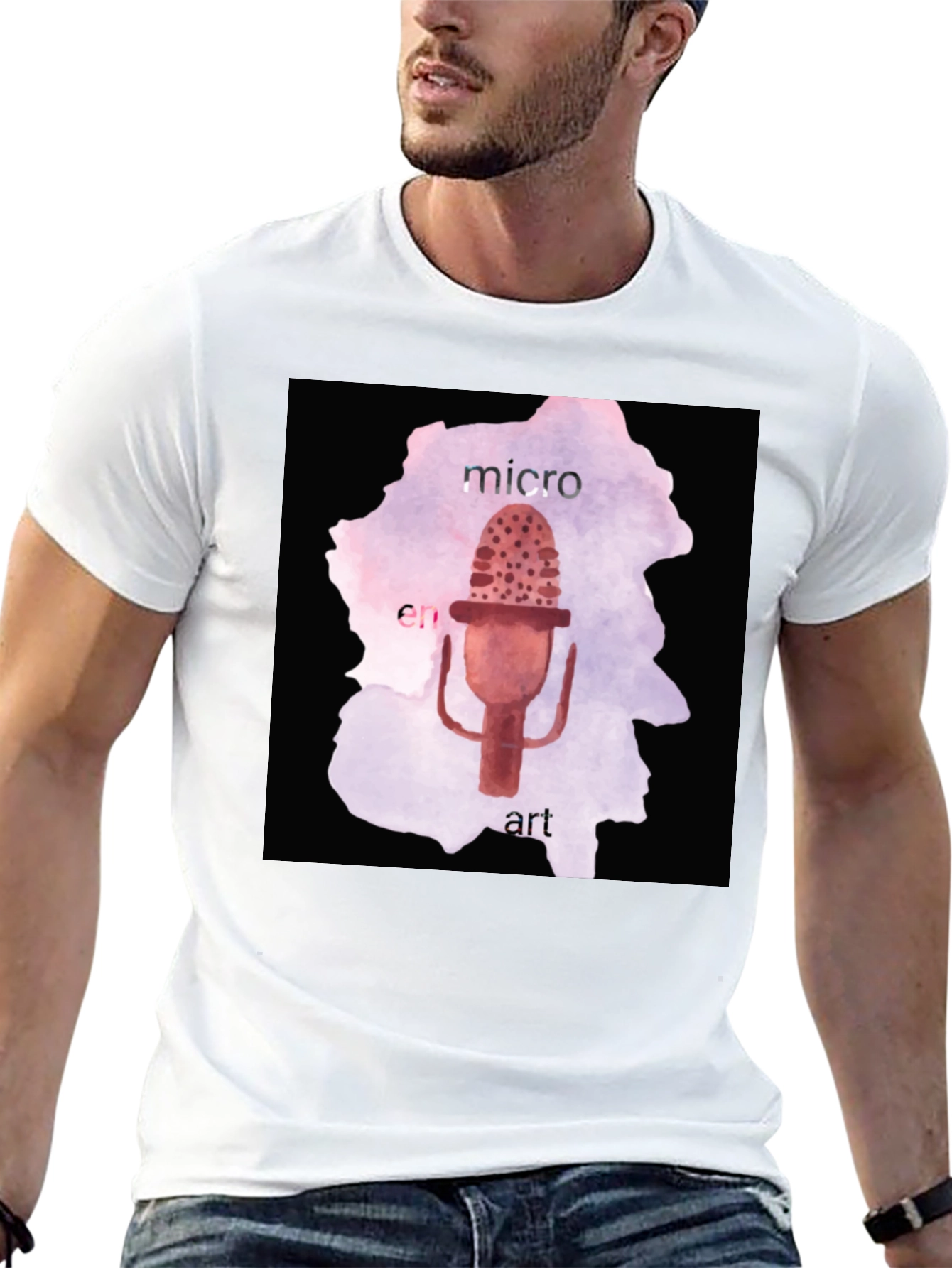 Micro En Art Graphic Tee - Unique Design