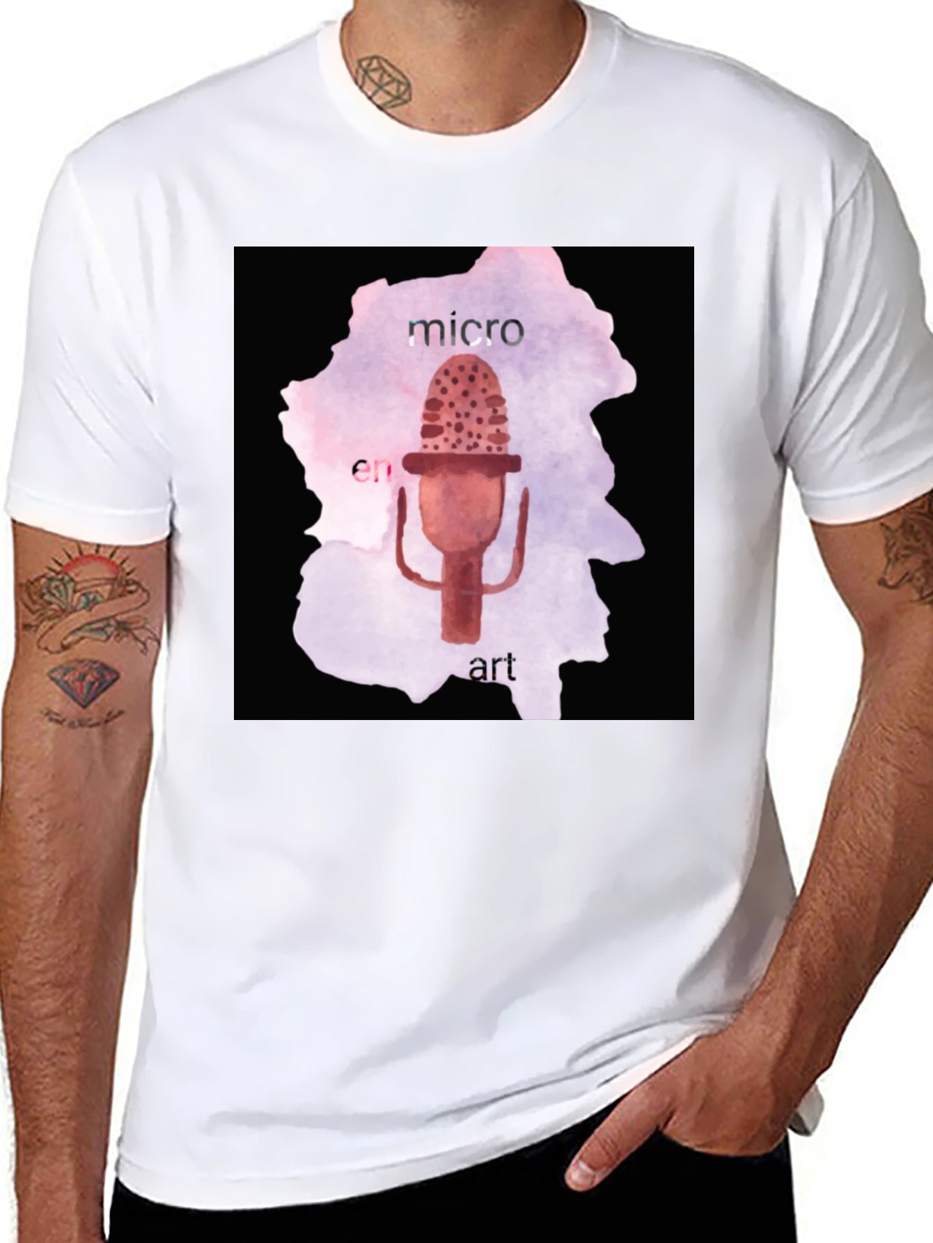 Micro En Art Graphic Tee - Unique Design