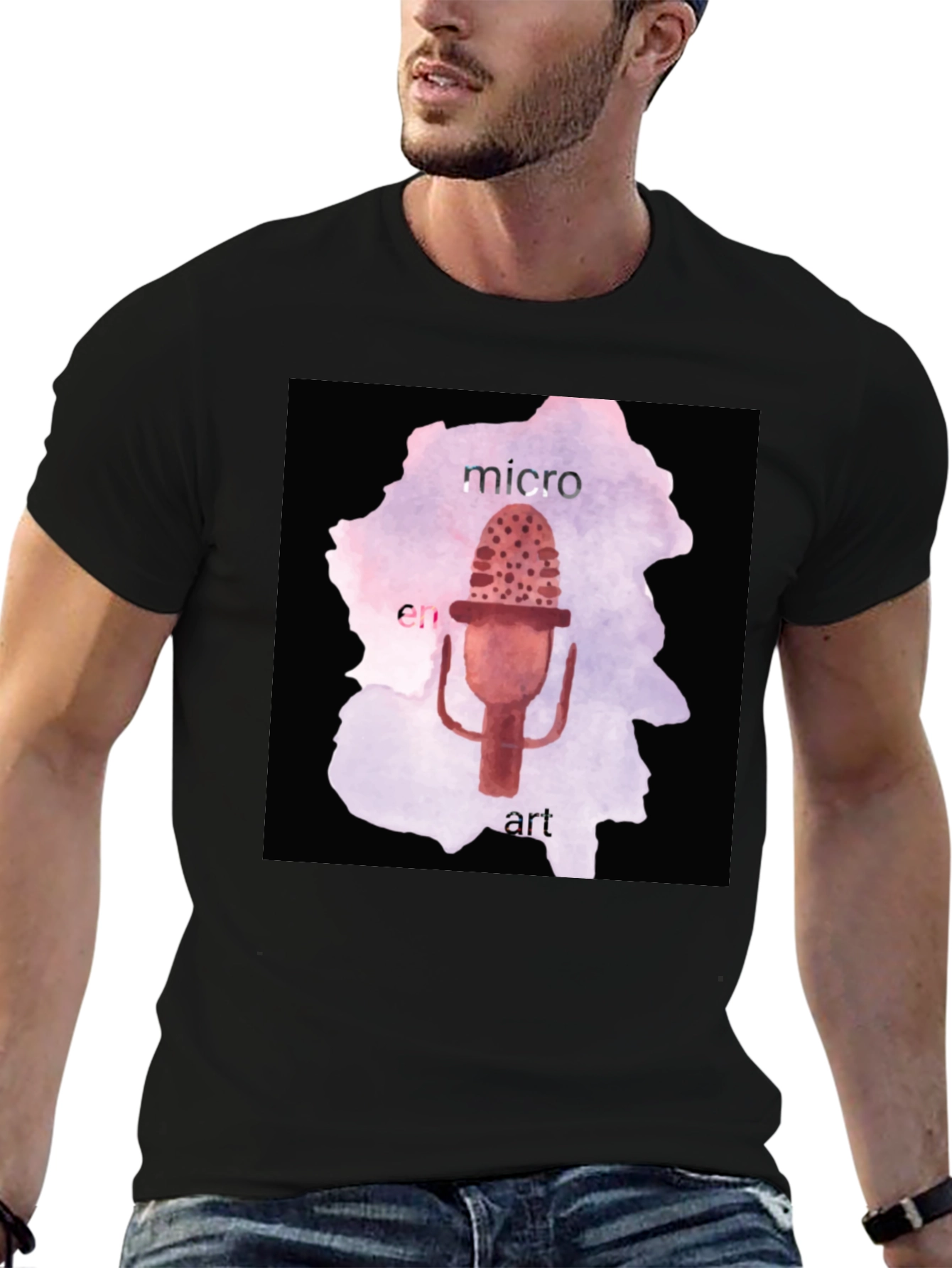 Micro En Art Graphic Tee - Unique Design