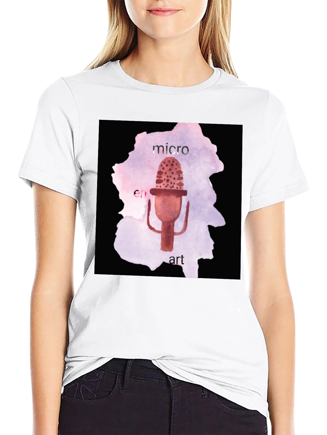 Micro En Art Graphic Tee - Unique Design