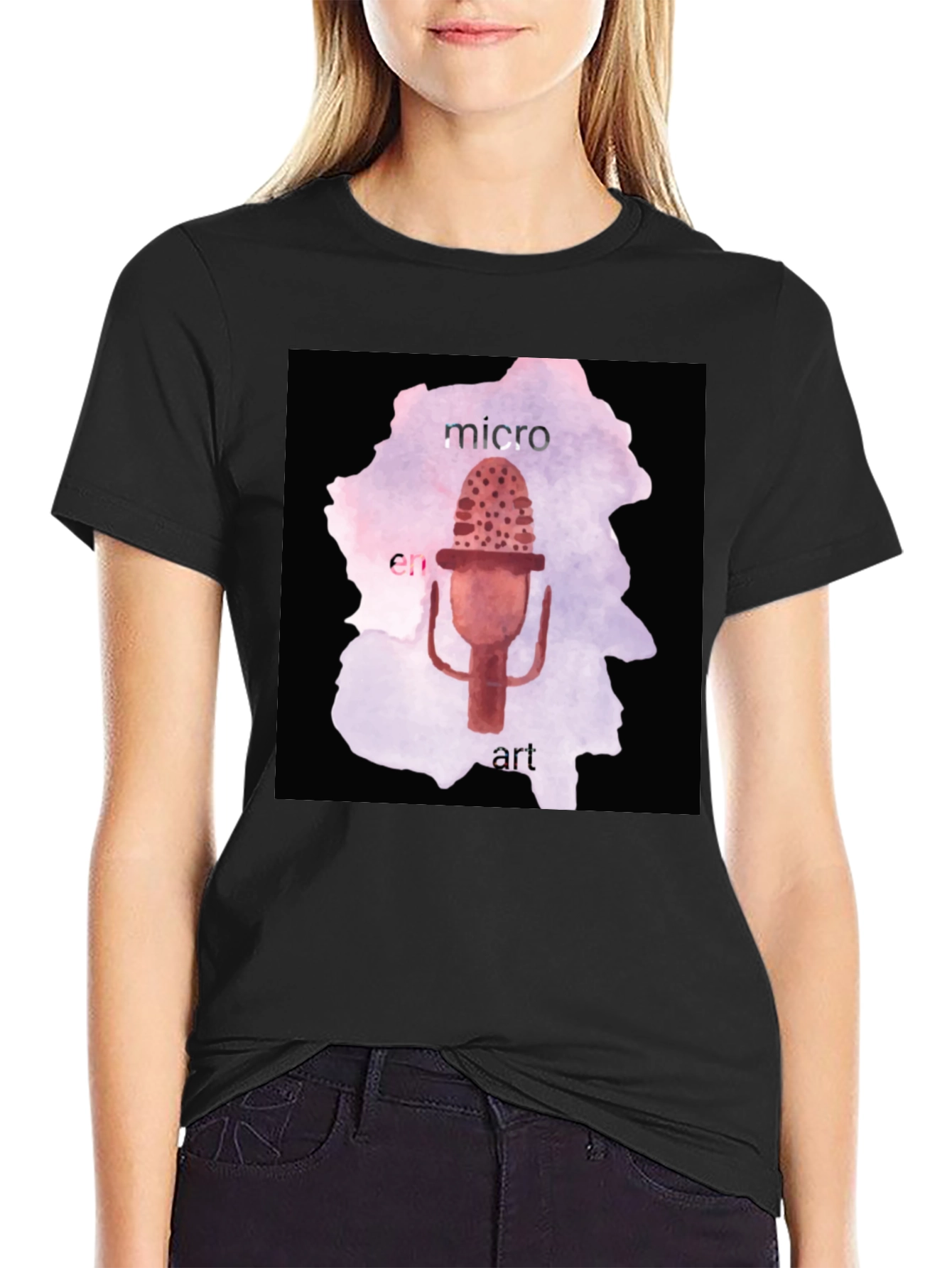 Micro En Art Graphic Tee - Unique Design