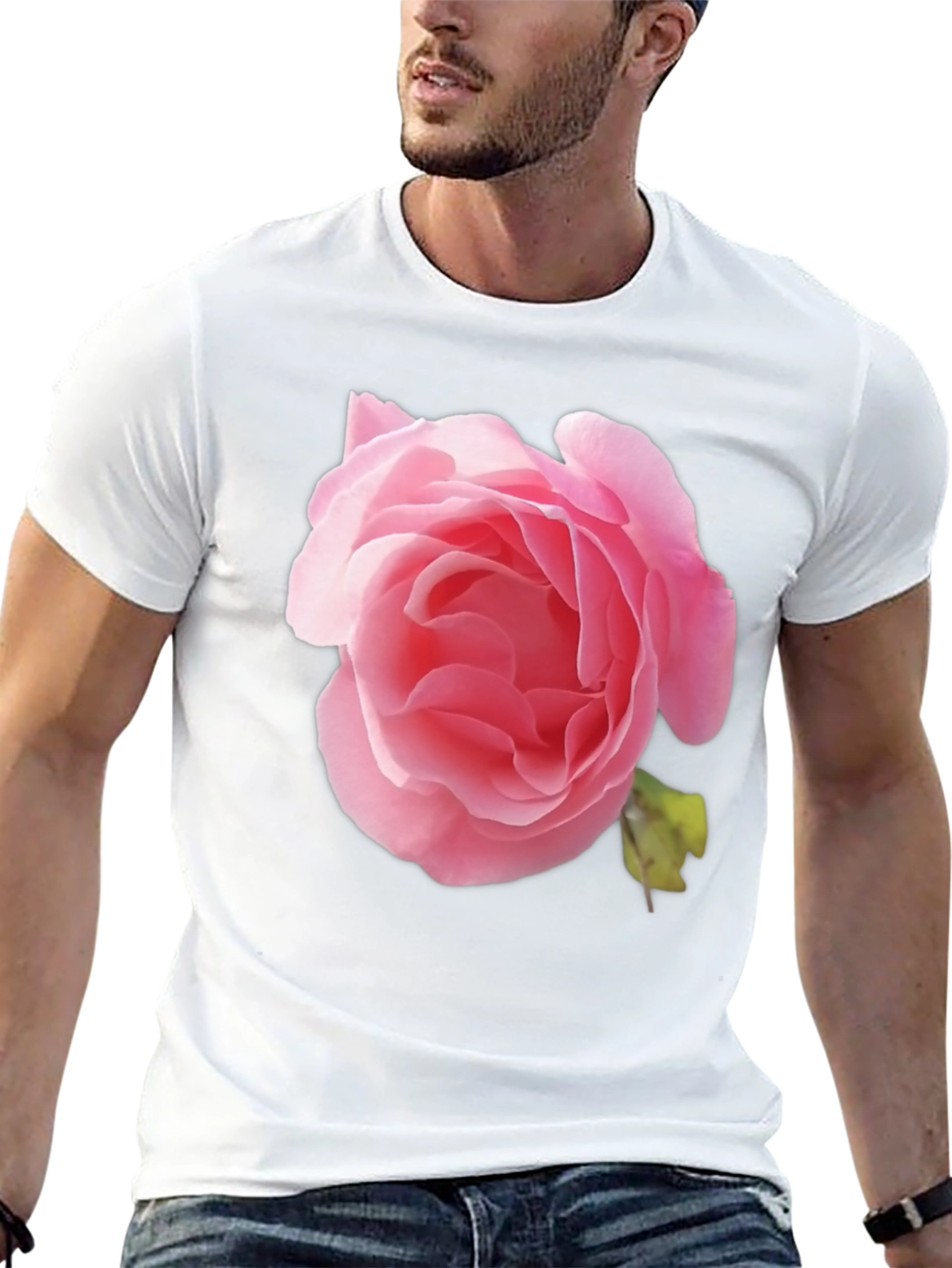 Floral Rose Graphic T-Shirt - Trendy Casual Wear