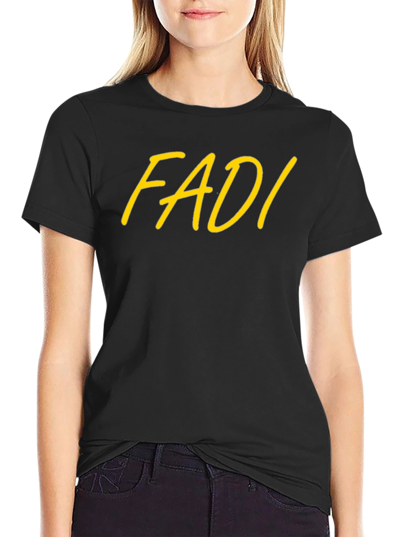 FADI Graphic Print Black T-Shirt